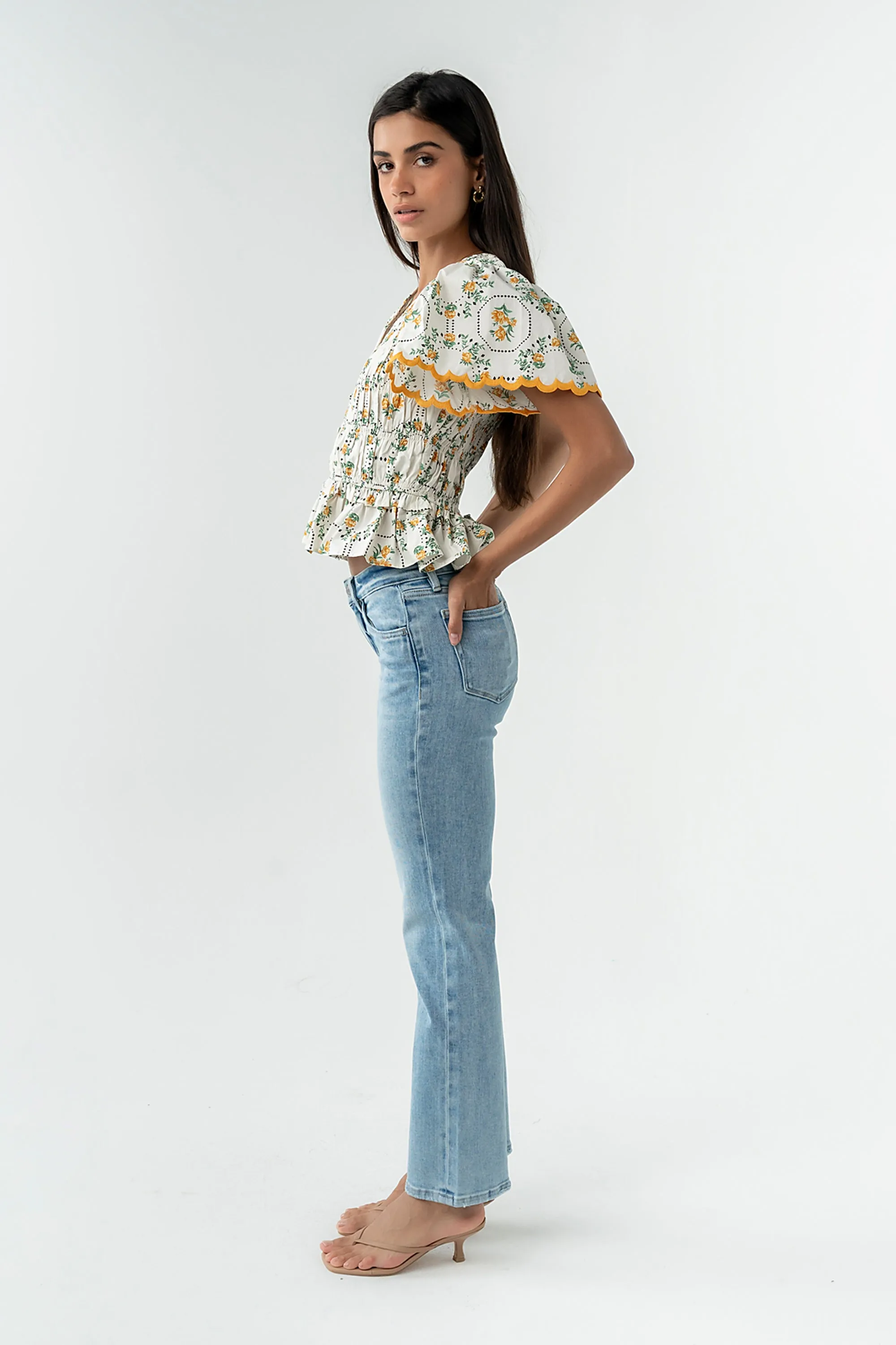 Rusty Smocked Blouse sold by bohme product image thumbnail 3
