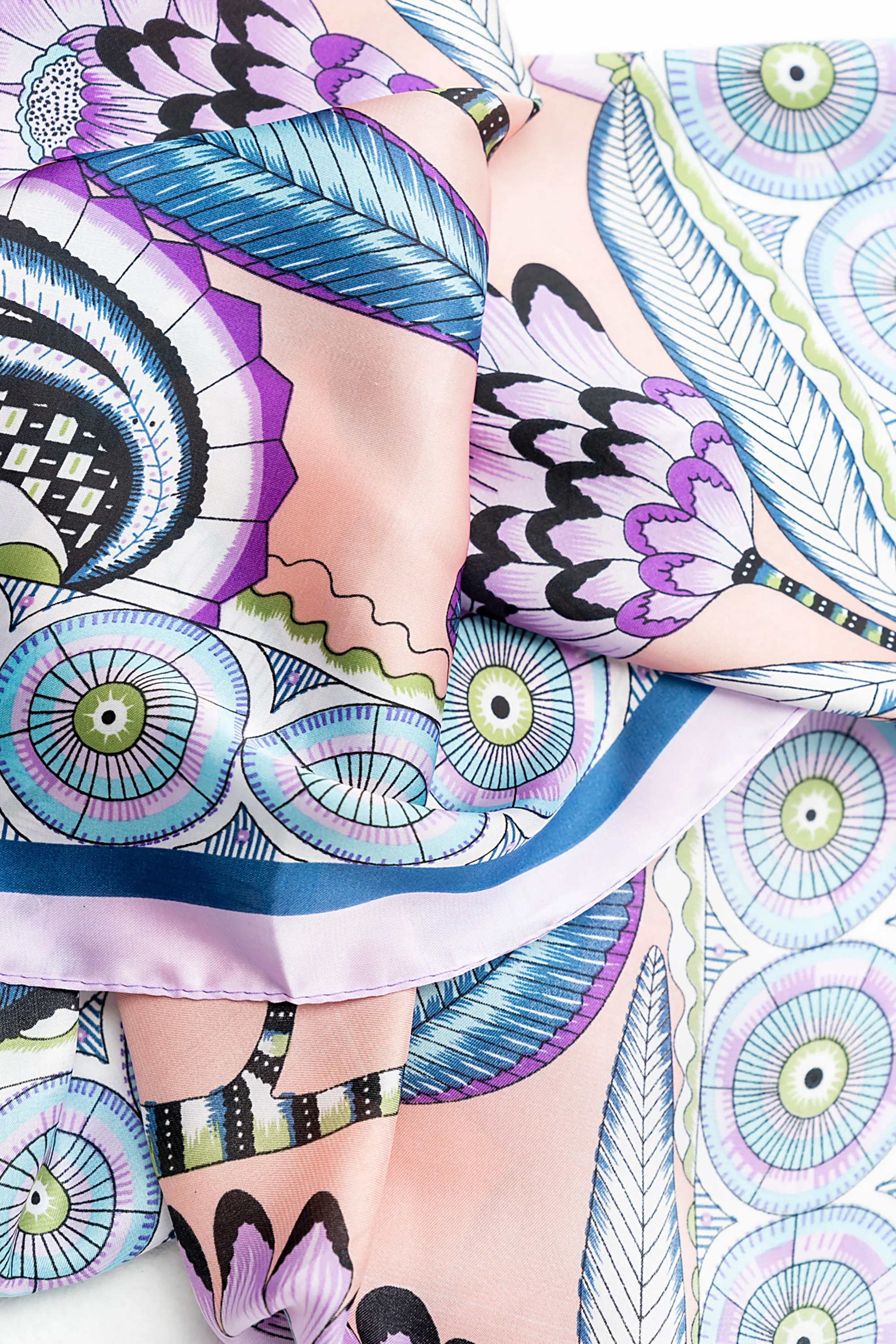 Micah Floral Bandana Scarf in Royal Blue sold by bohme product image thumbnail 2