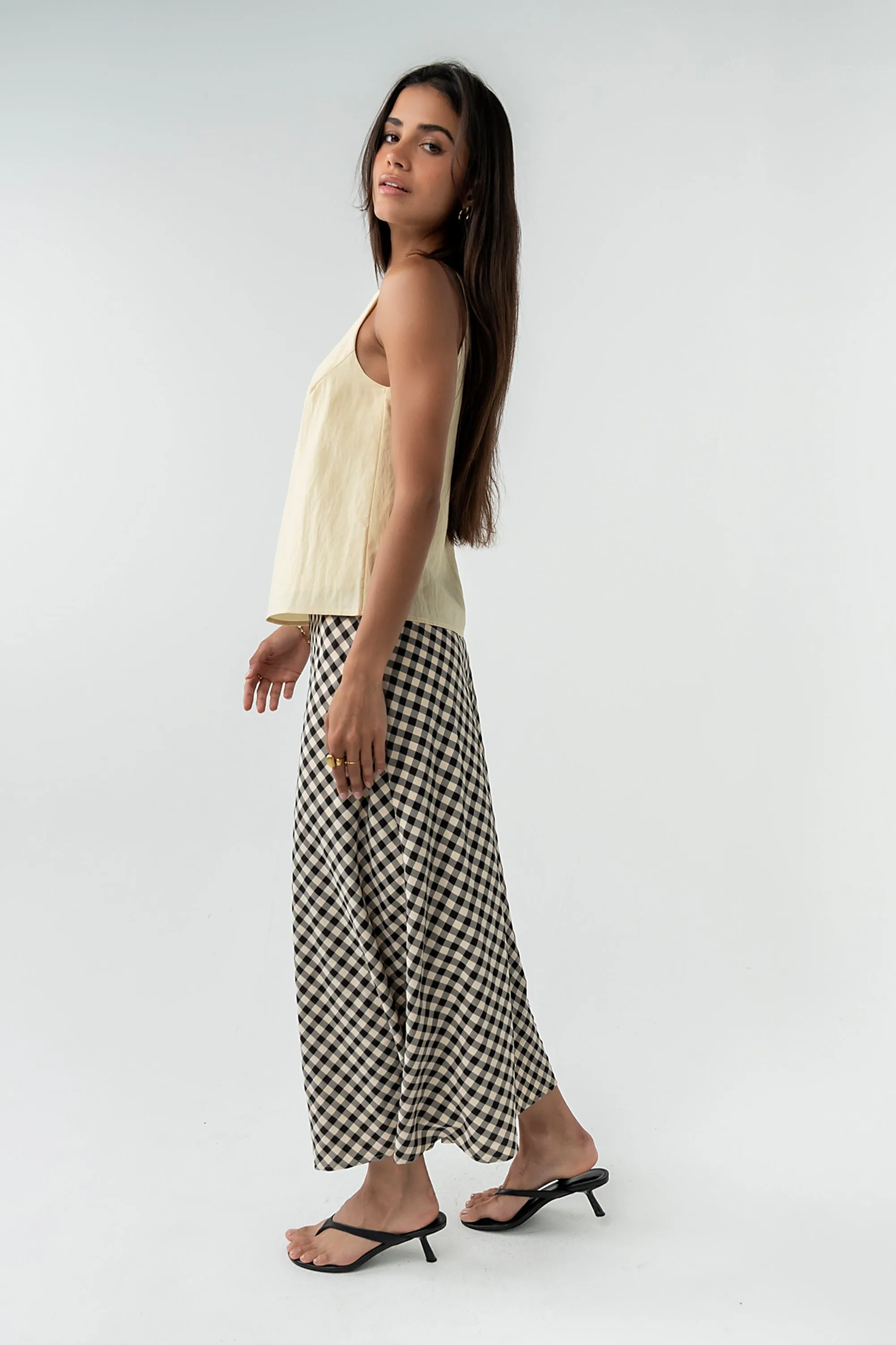 Posie Gingham Maxi Skirt sold by bohme product image thumbnail 4