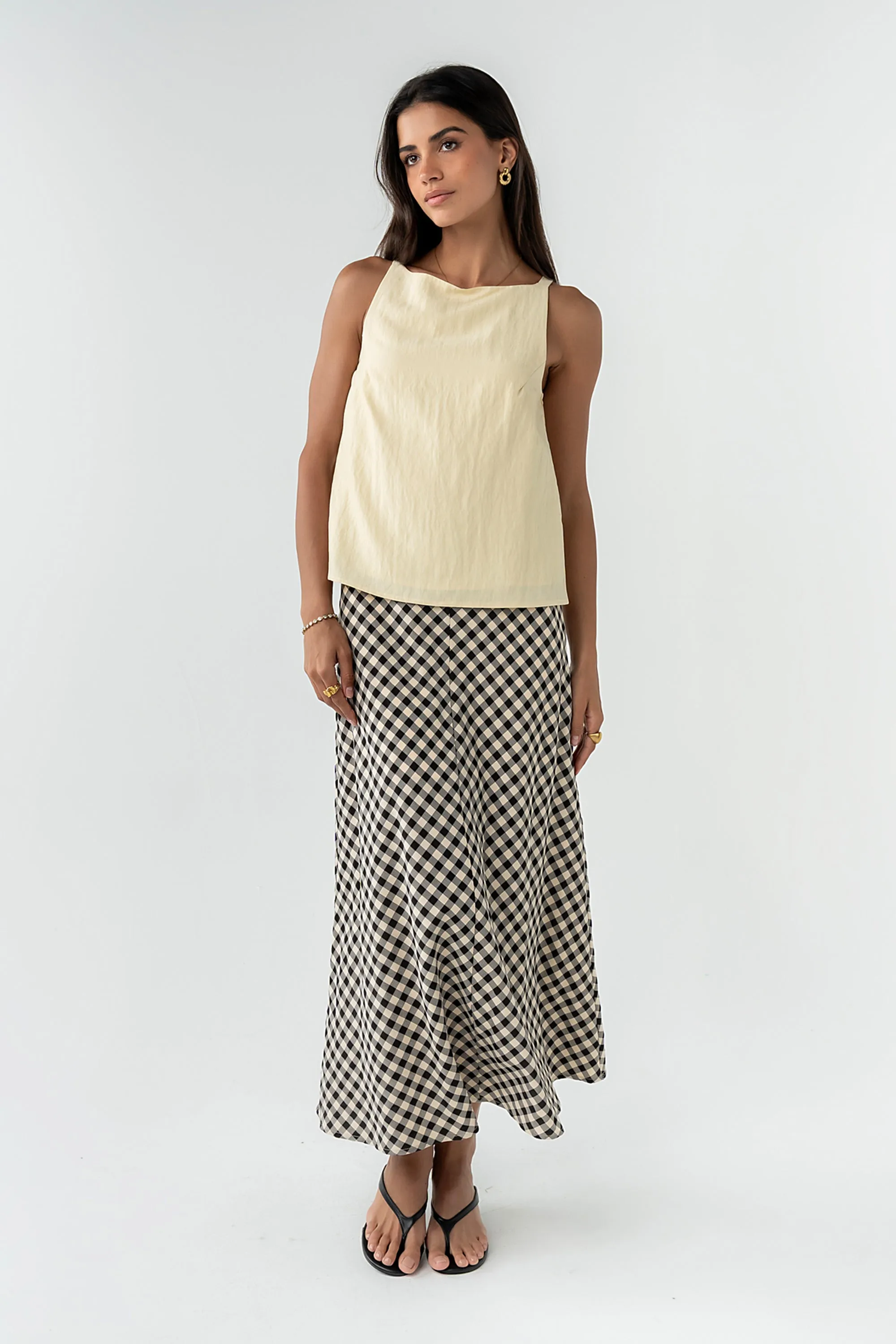 Posie Gingham Maxi Skirt sold by bohme product image thumbnail 2