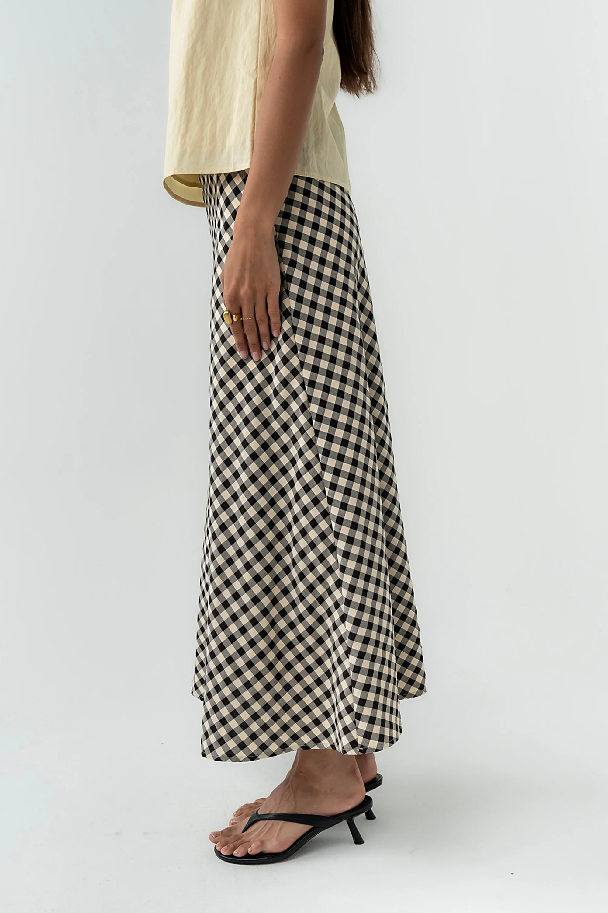 Posie Gingham Maxi Skirt sold by bohme product image thumbnail 5