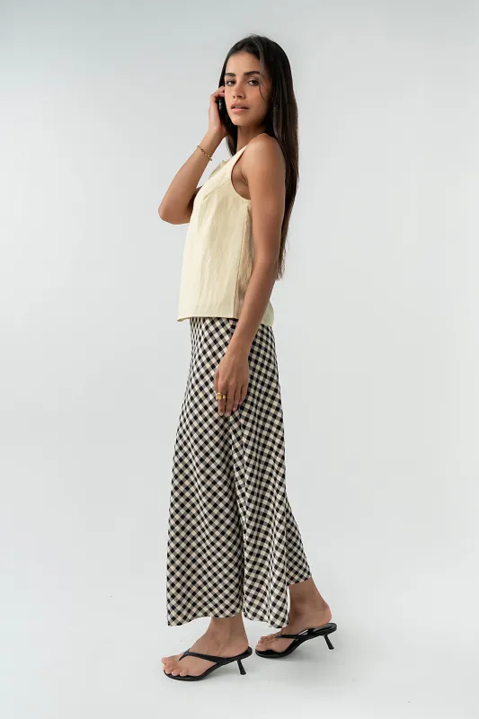 Posie Gingham Maxi Skirt made by bohme