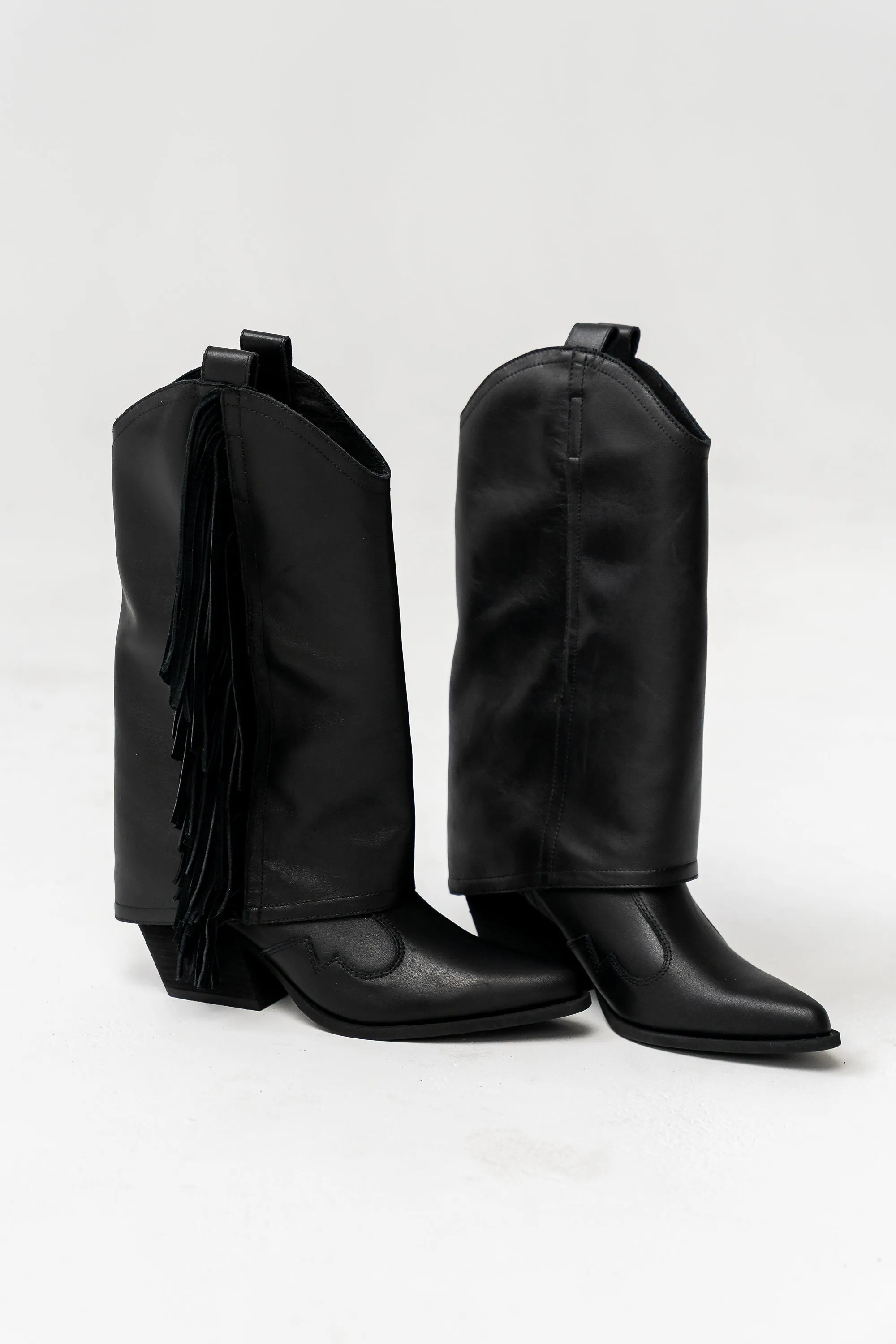 Deston Fringe Boots in Black sold by bohme product image thumbnail 4