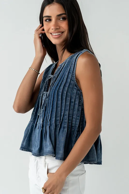 Caiden Pleated Top made by bohme