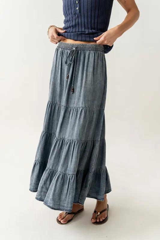 Manoella Tiered Maxi Skirt made by bohme