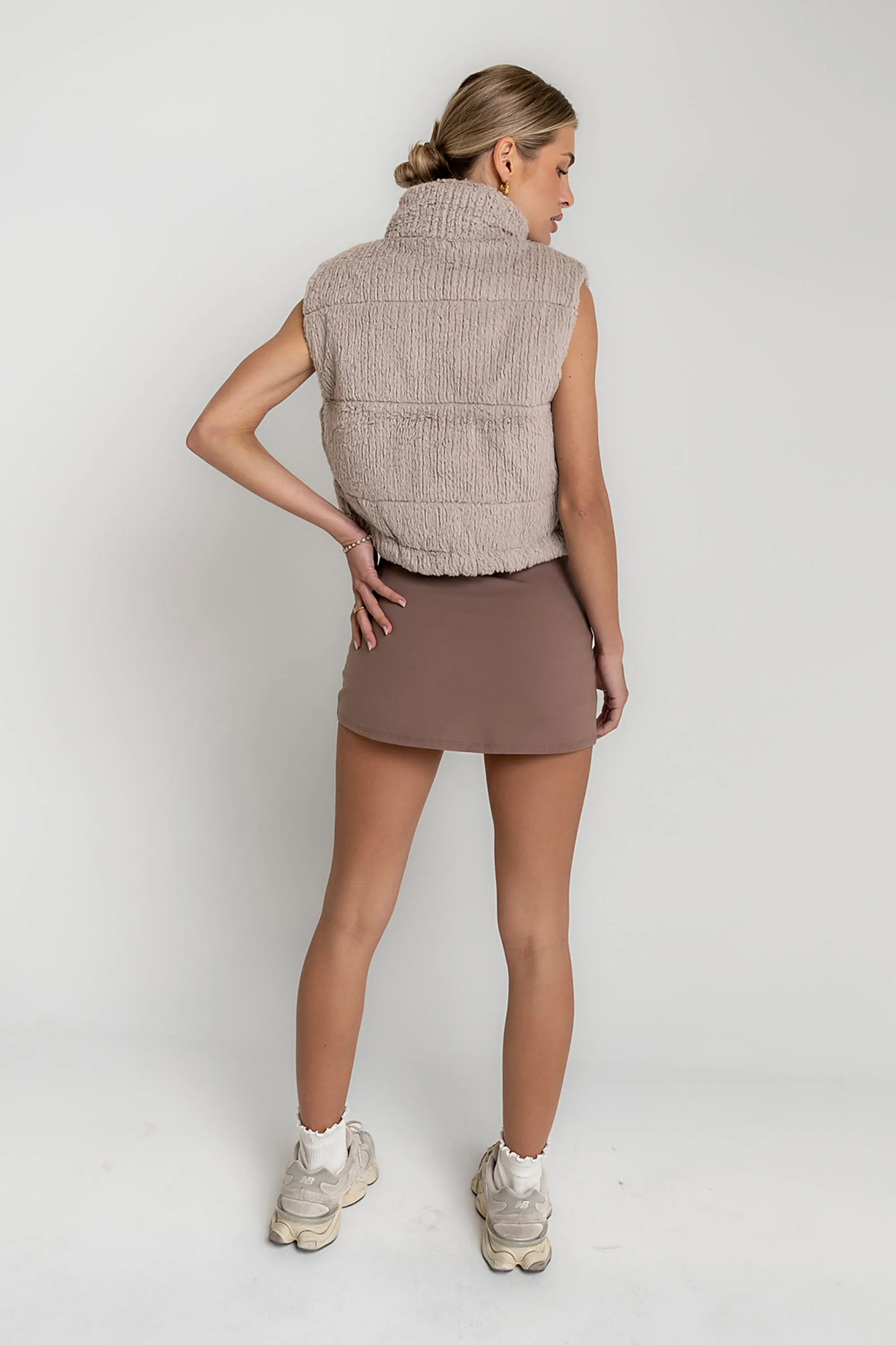 Ginny Fur Vest in Taupe sold by bohme product image thumbnail 2