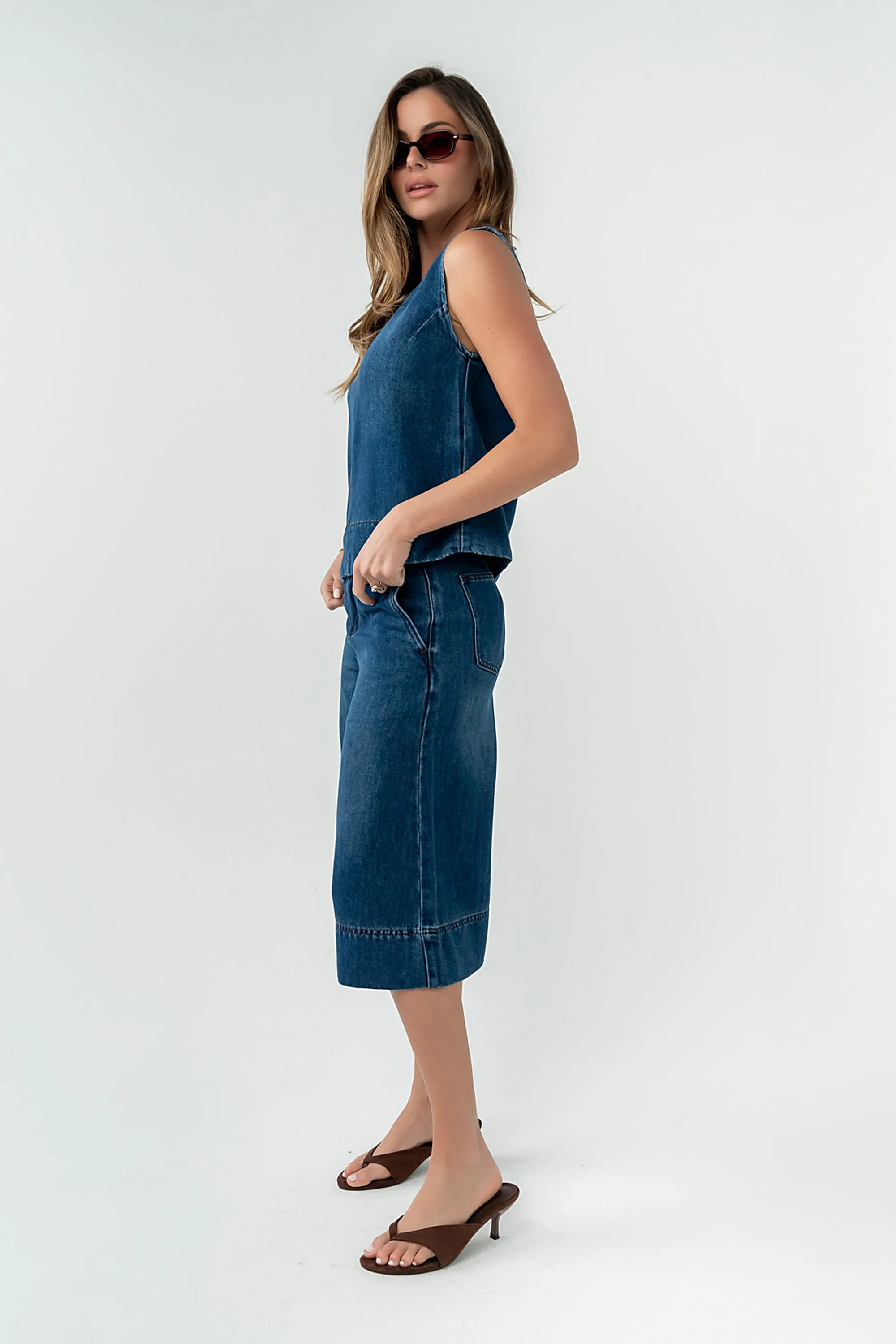 Victoria Denim Top - FINAL SALE sold by bohme product image thumbnail 4