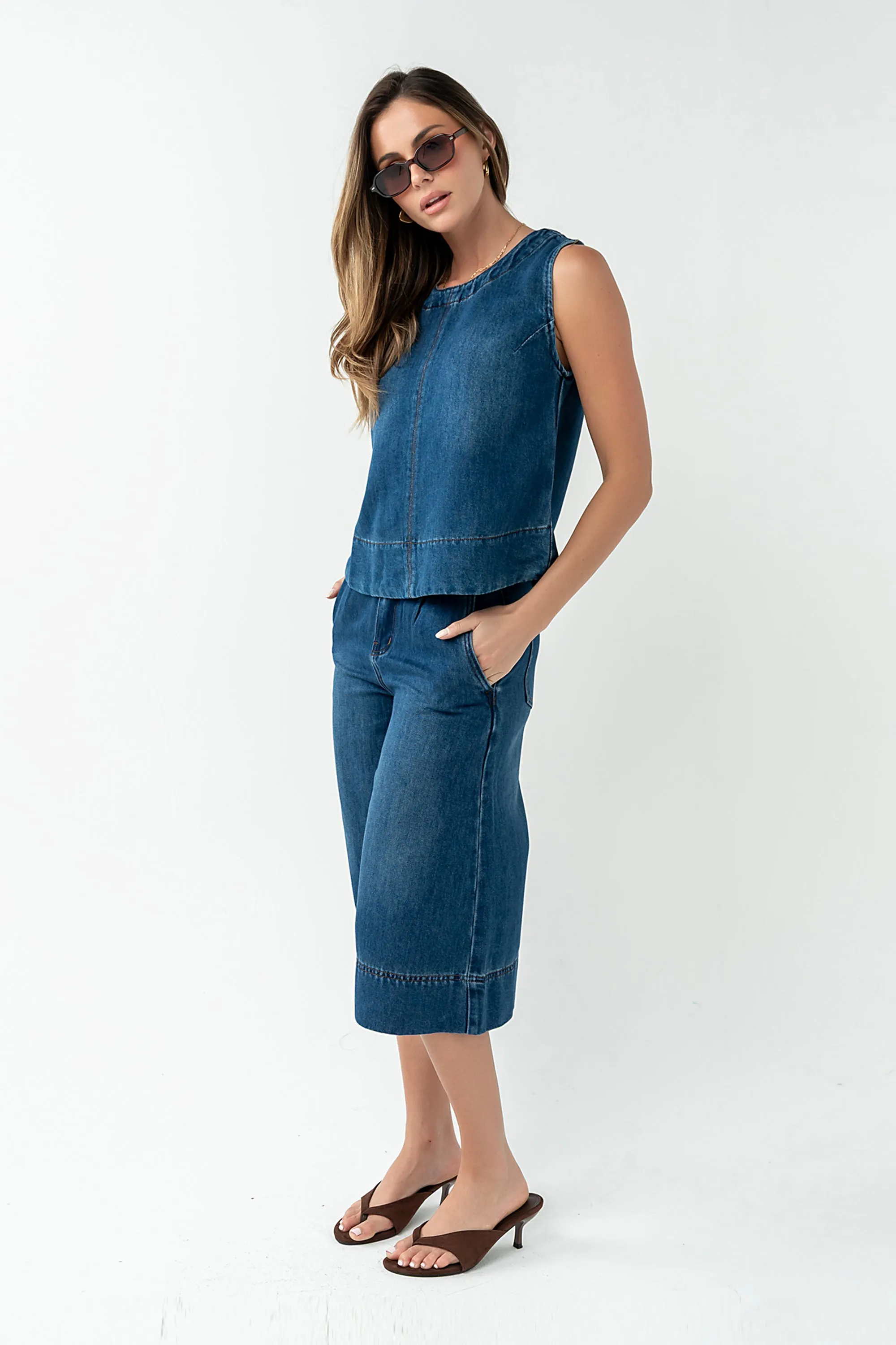 Victoria Denim Top - FINAL SALE sold by bohme product image thumbnail 5