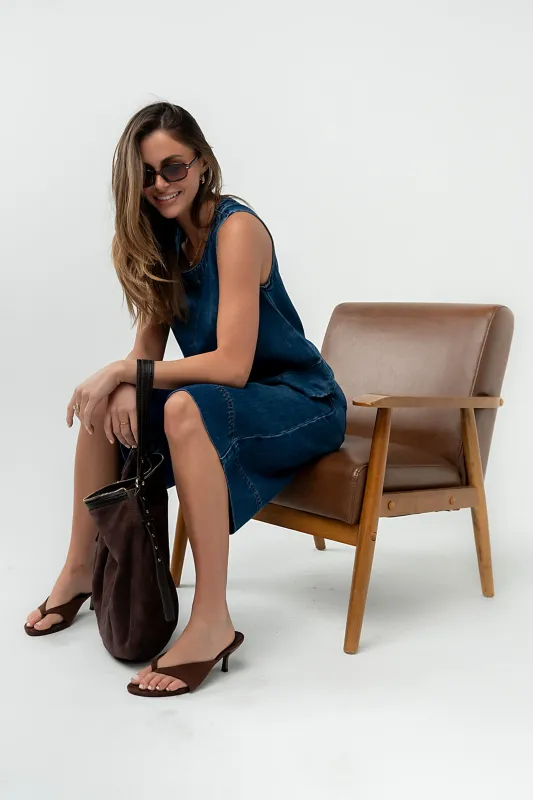 Victoria Denim Top - FINAL SALE made by bohme
