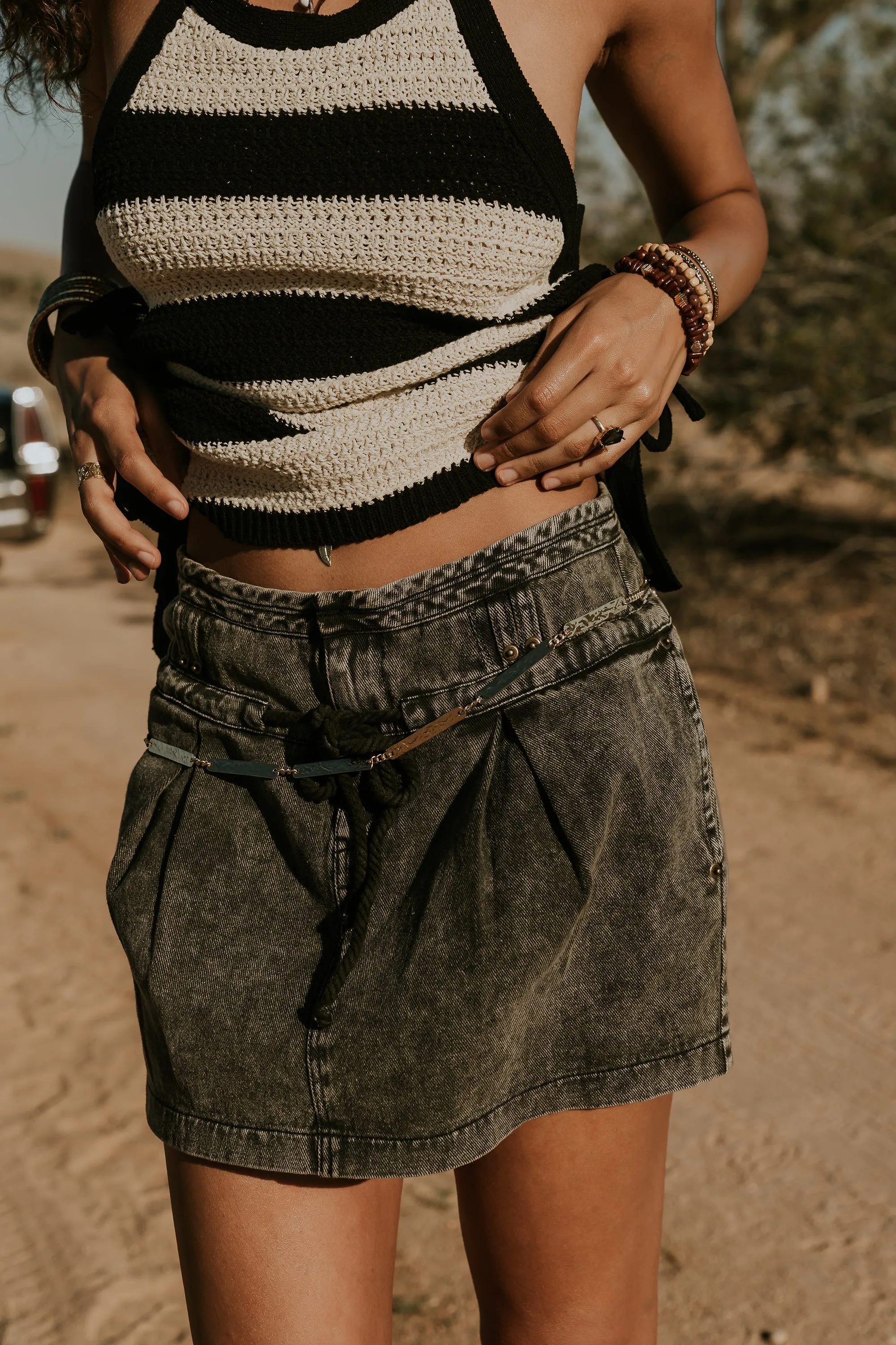 Vince Denim Mini Skirt sold by bohme product image thumbnail 2