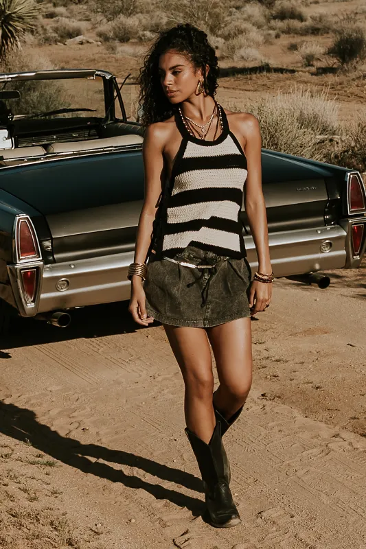 Vince Denim Mini Skirt made by bohme