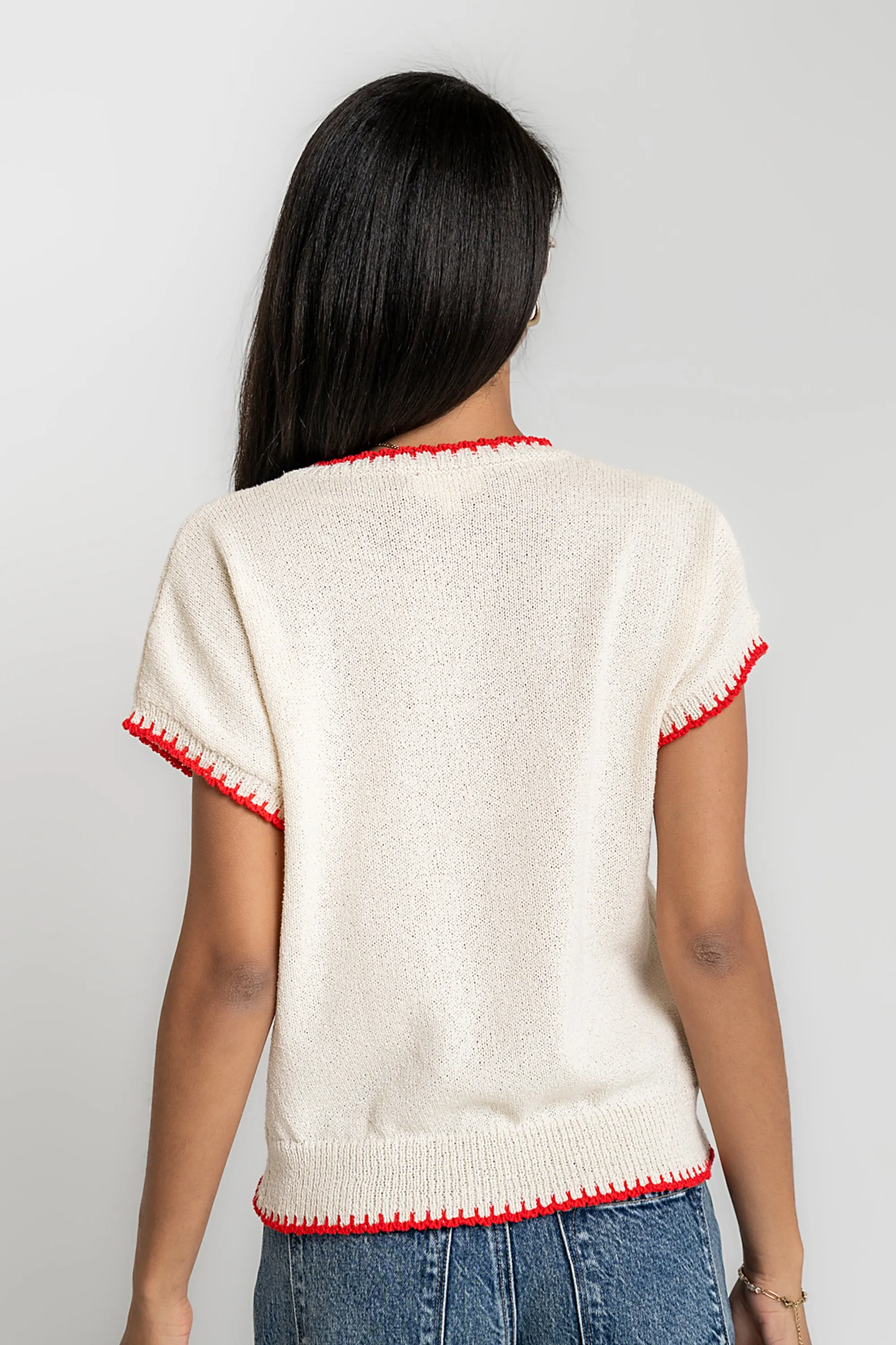 Chloe Embroidered Sweater Tee - FINAL SALE sold by bohme product image thumbnail 3