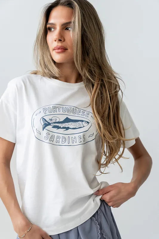 Portuguese Sardines Graphic Tee made by bohme