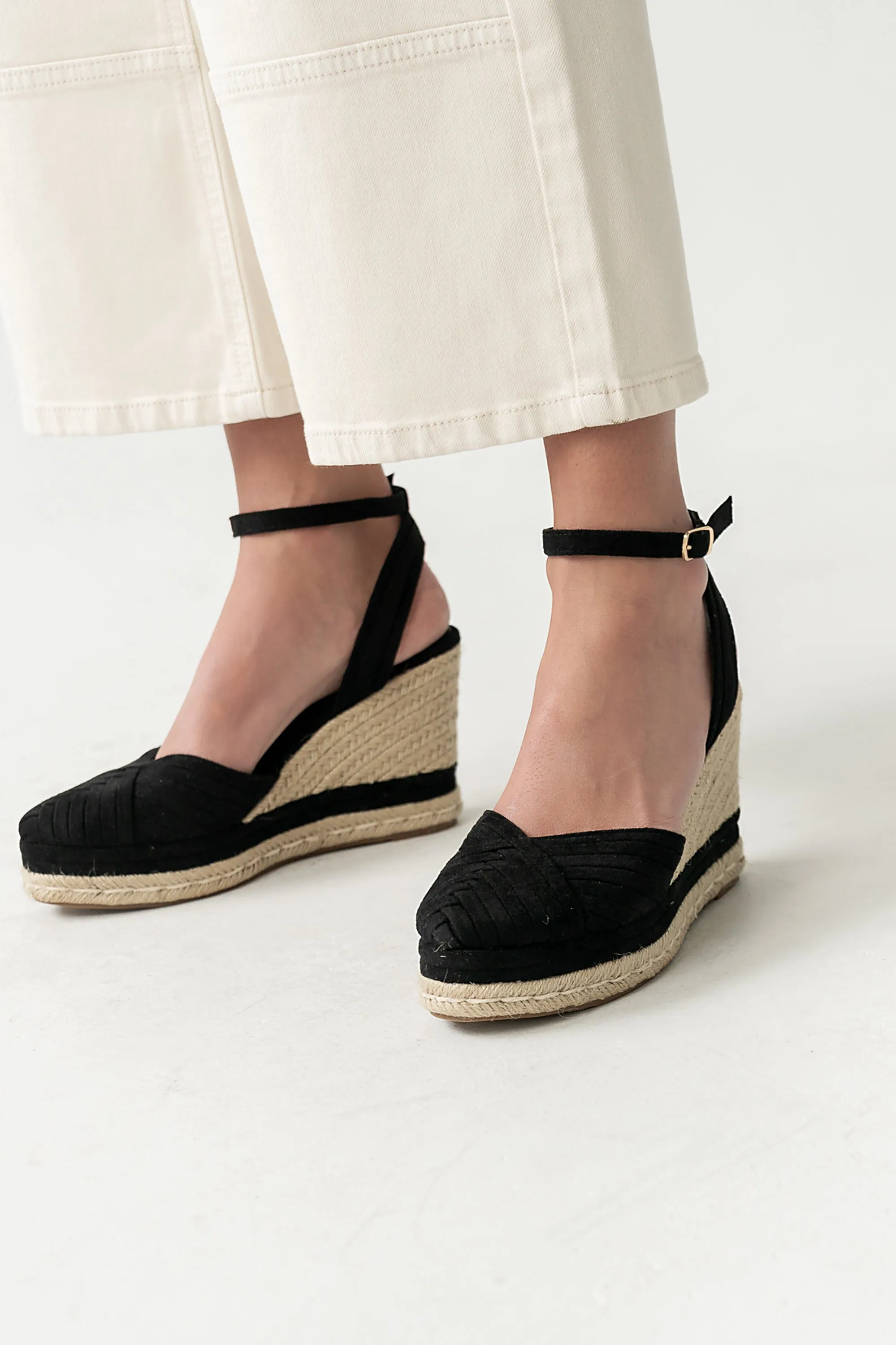 Becca Wedge Sandal in Black sold by bohme product image thumbnail 2