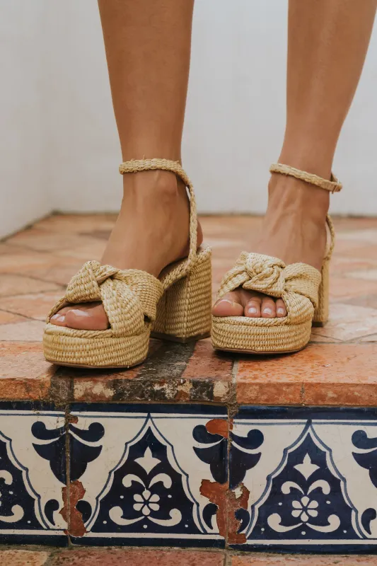 Reese Raffia Block Heels made by bohme