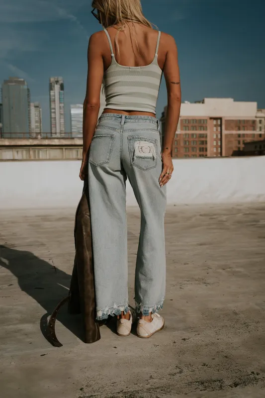 Marvin Crochet Wide Leg Jeans made by bohme
