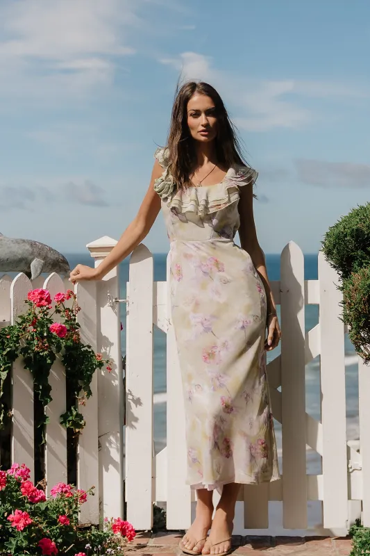 Halsey Floral Maxi Dress made by bohme