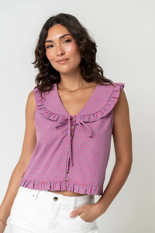Jordie Gingham Top made by bohme