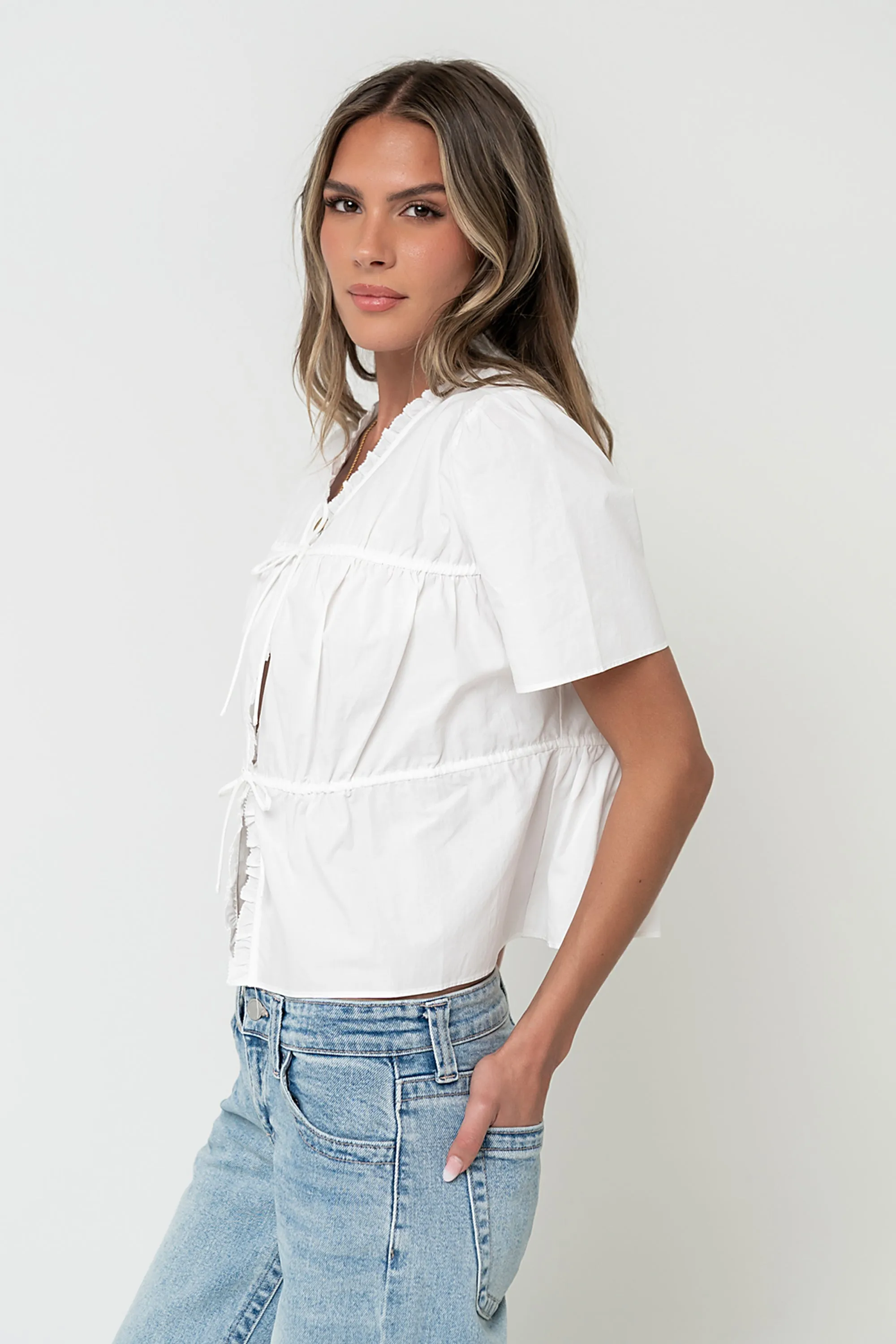 Nina Tie Blouse sold by bohme product image thumbnail 2