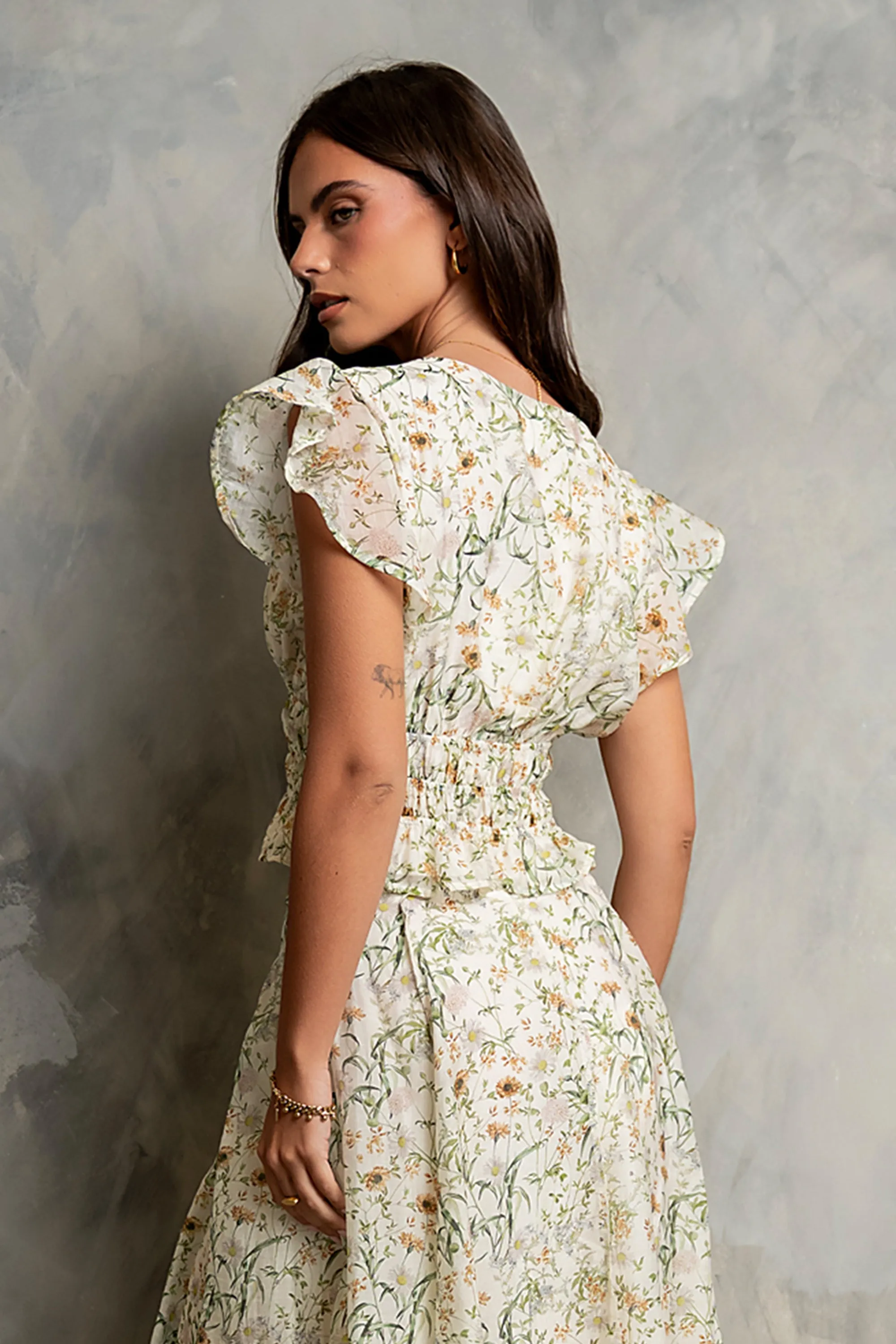 Carlie Floral Smocked Blouse sold by bohme product image thumbnail 5