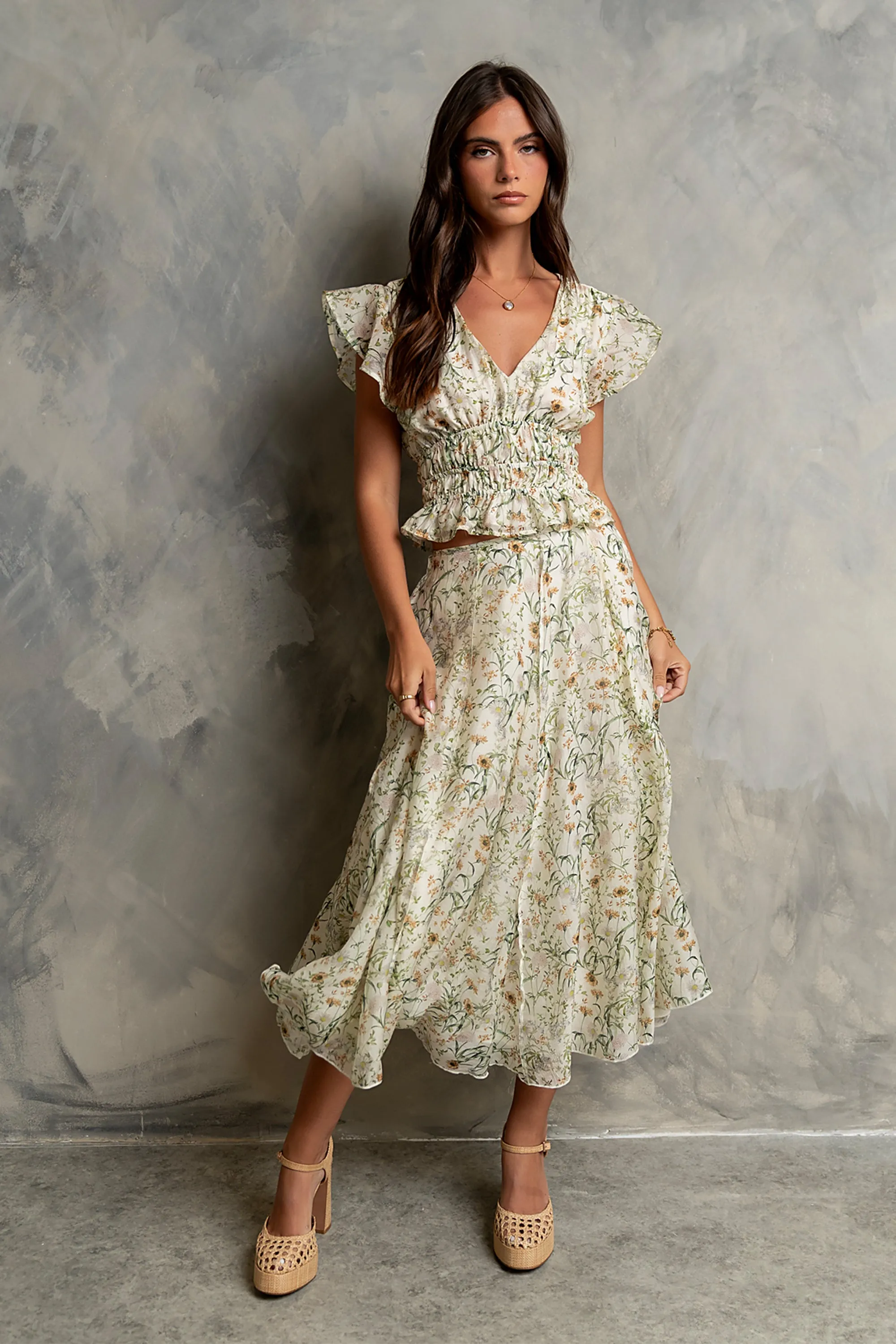 Carlie Floral Smocked Blouse sold by bohme product image thumbnail 3