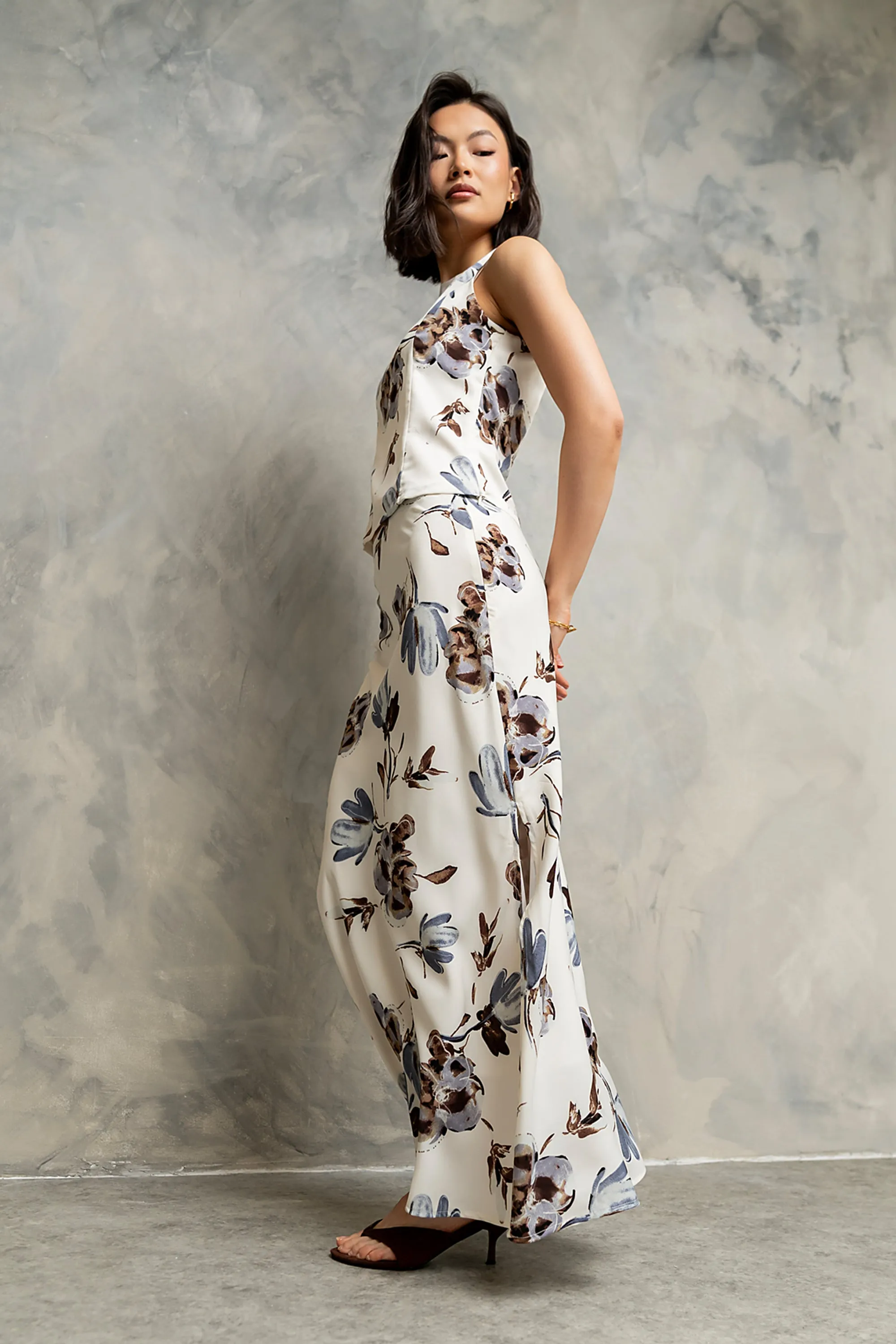 Eden Floral Midi Skirt in Cream - FINAL SALE sold by bohme product image thumbnail 4