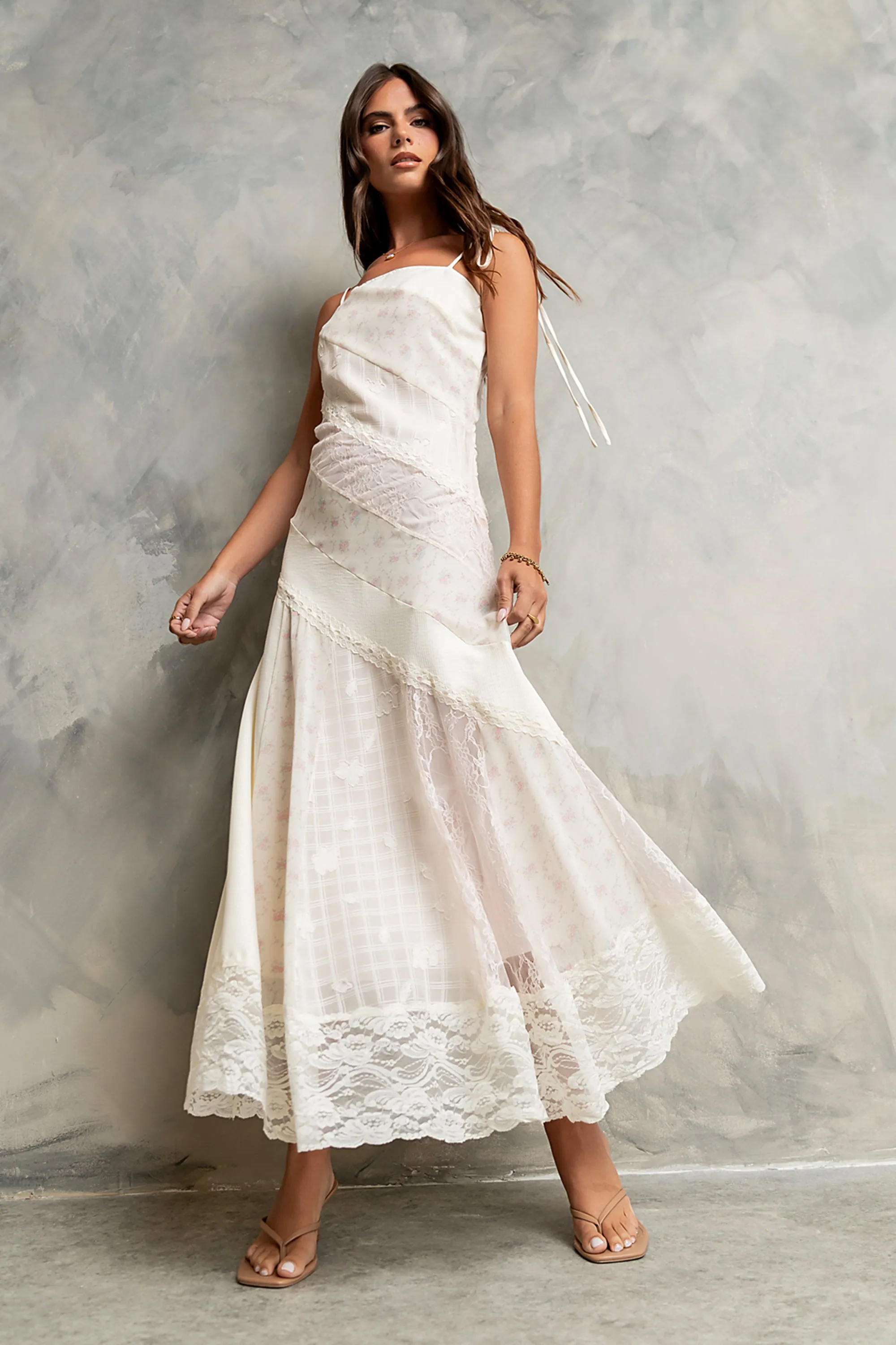 Jones Mixed Media Maxi Dress sold by bohme