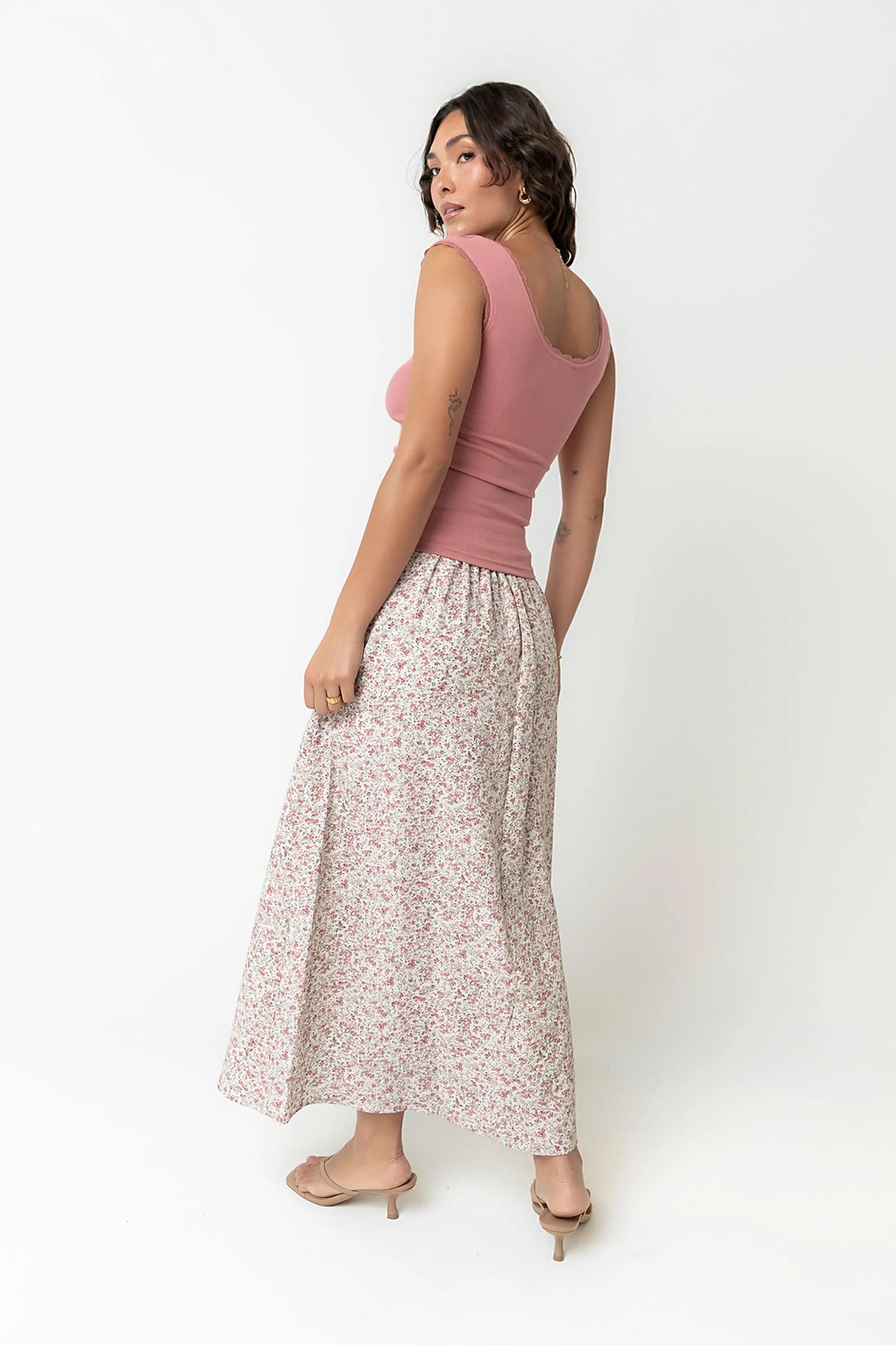 Averie Floral Maxi Skirt - FINAL SALE sold by bohme product image thumbnail 2