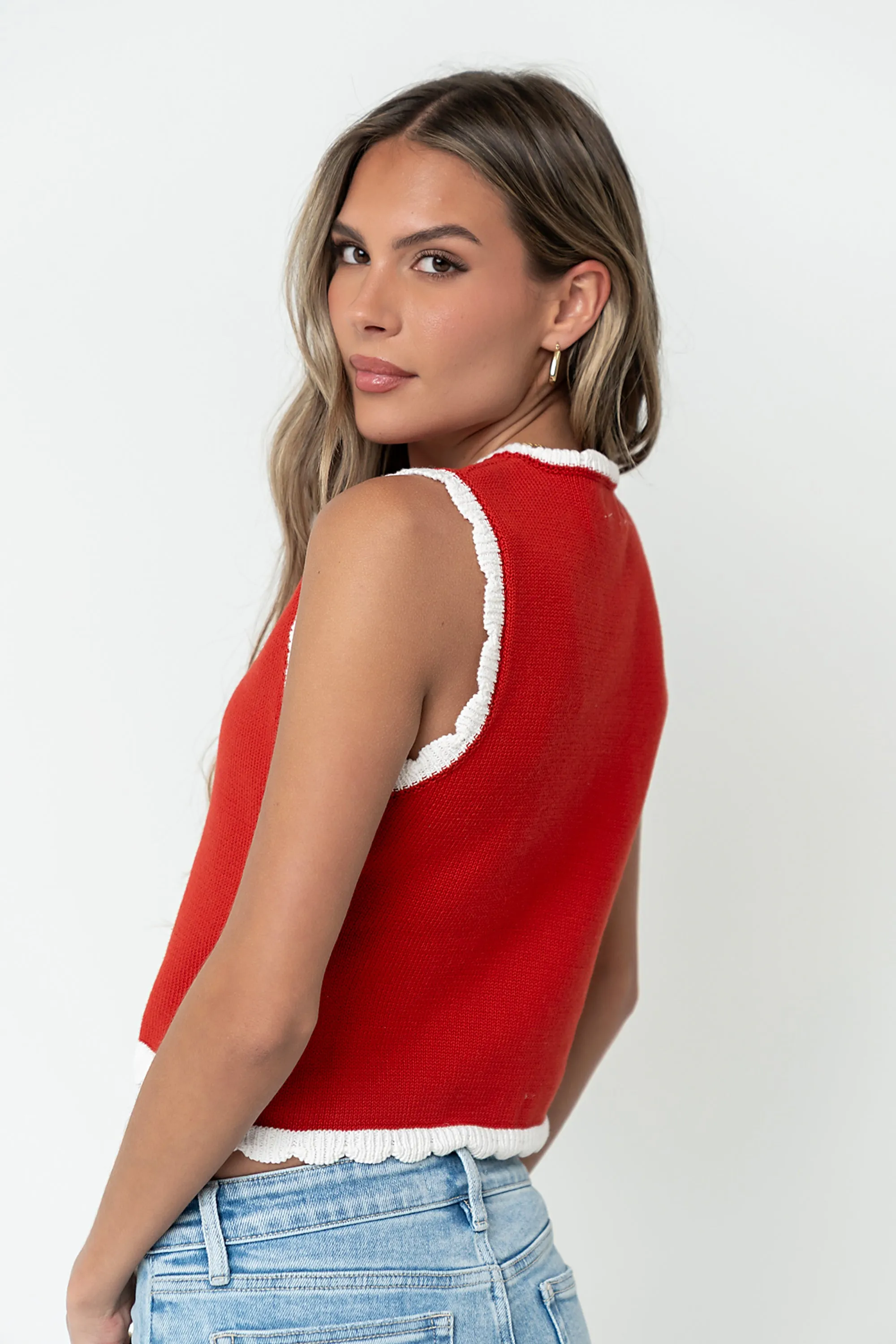 Hollie Scalloped Sweater Tank sold by bohme product image thumbnail 4