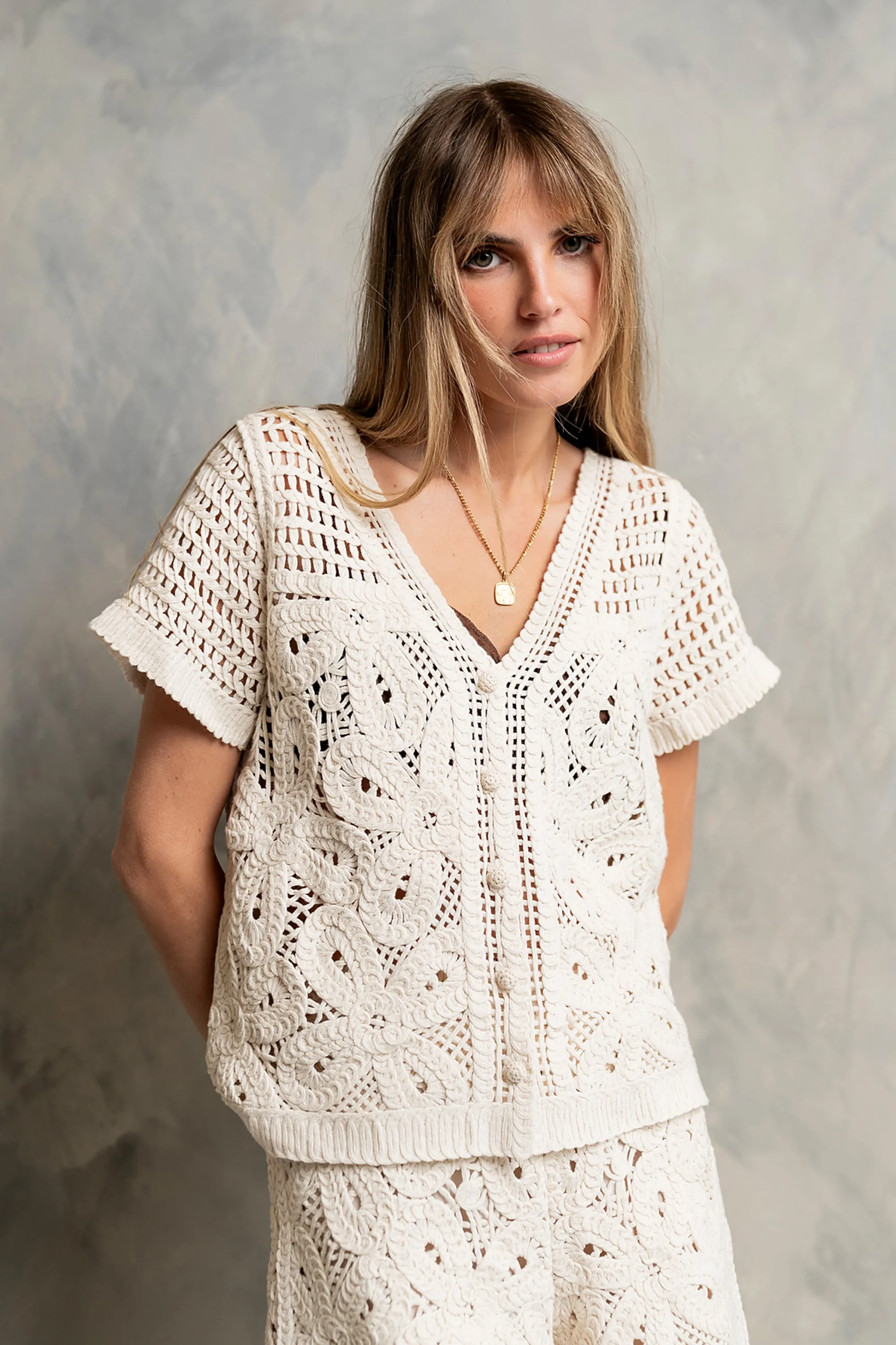 Kynnli Crochet Top sold by bohme