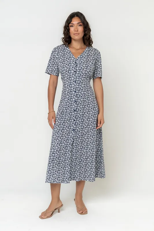 Lorie Maxi Dress in Blue made by bohme
