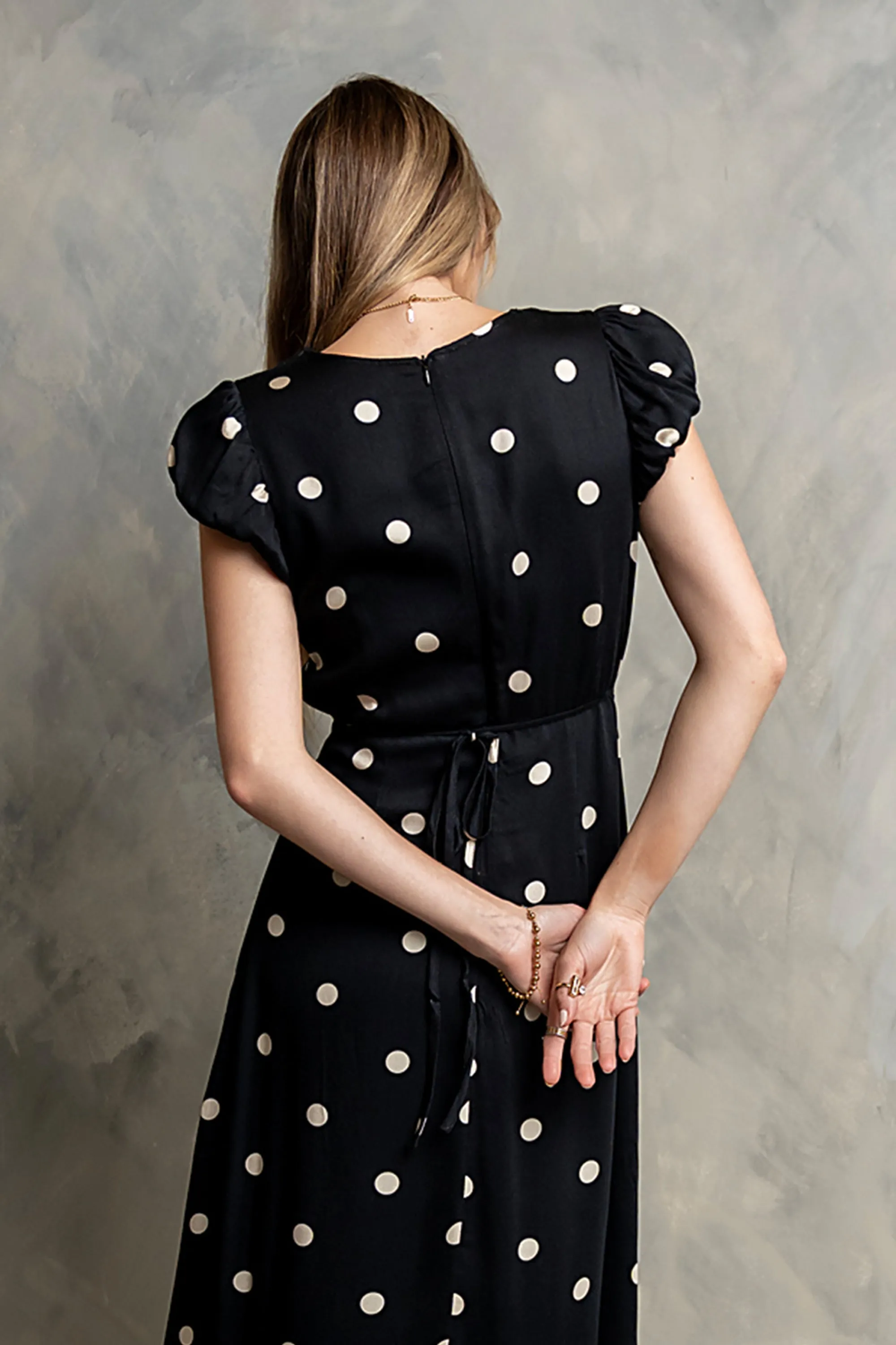 Janey Polka Dot Maxi Dress sold by bohme product image thumbnail 5