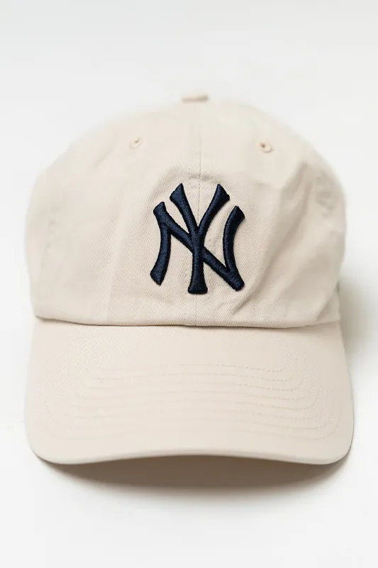 New York Yankees Baseball Cap in Natural Blue made by bohme