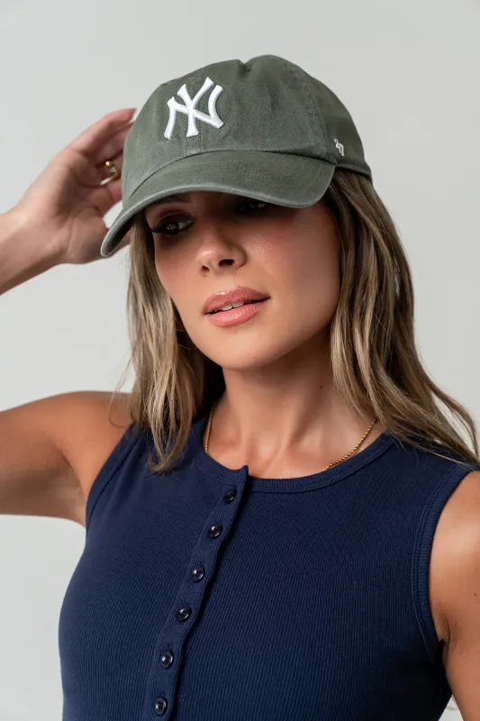New York Yankees Baseball Cap in Moss made by bohme