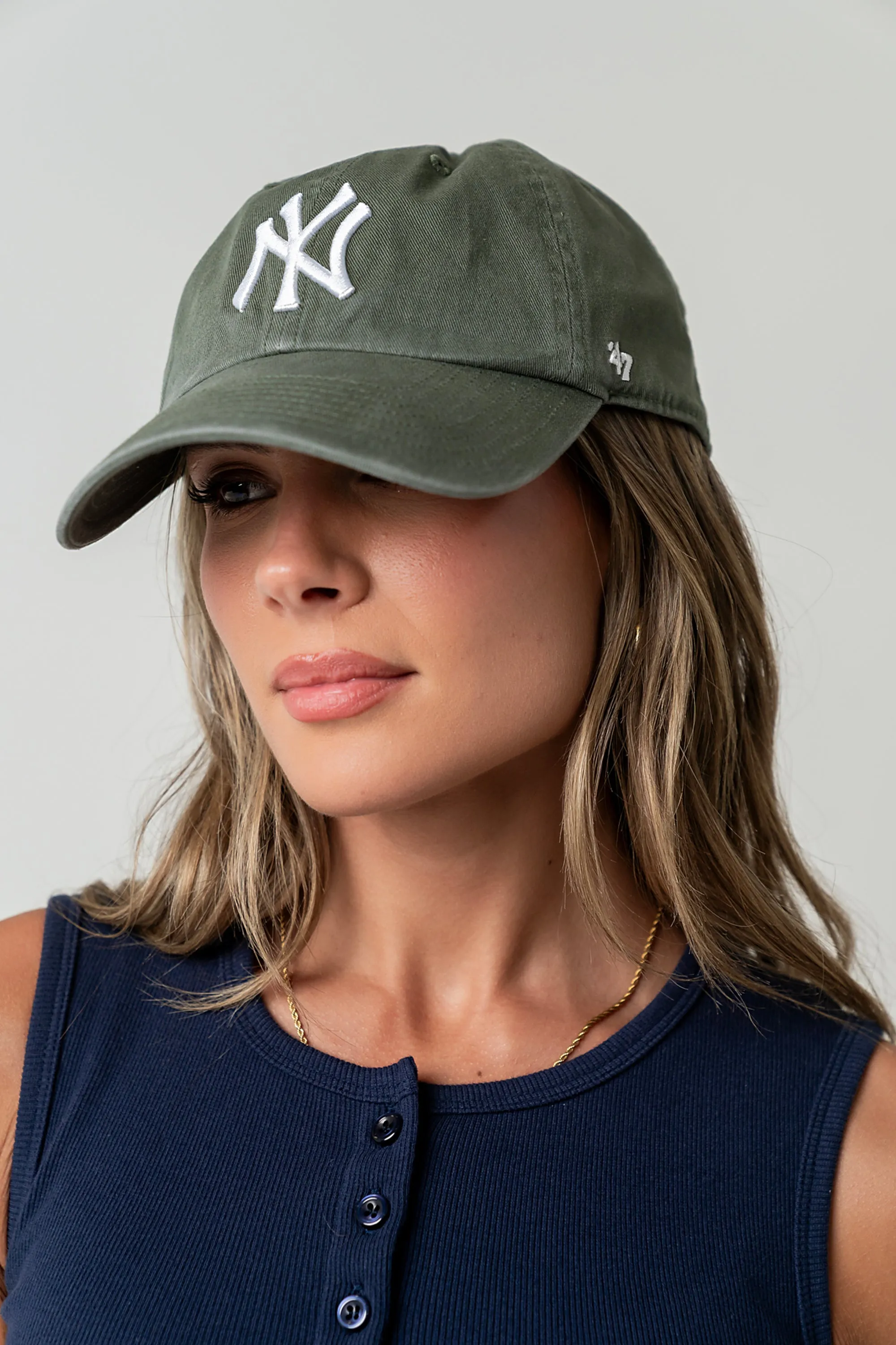 New York Yankees Baseball Cap in Moss sold by bohme product image thumbnail 5