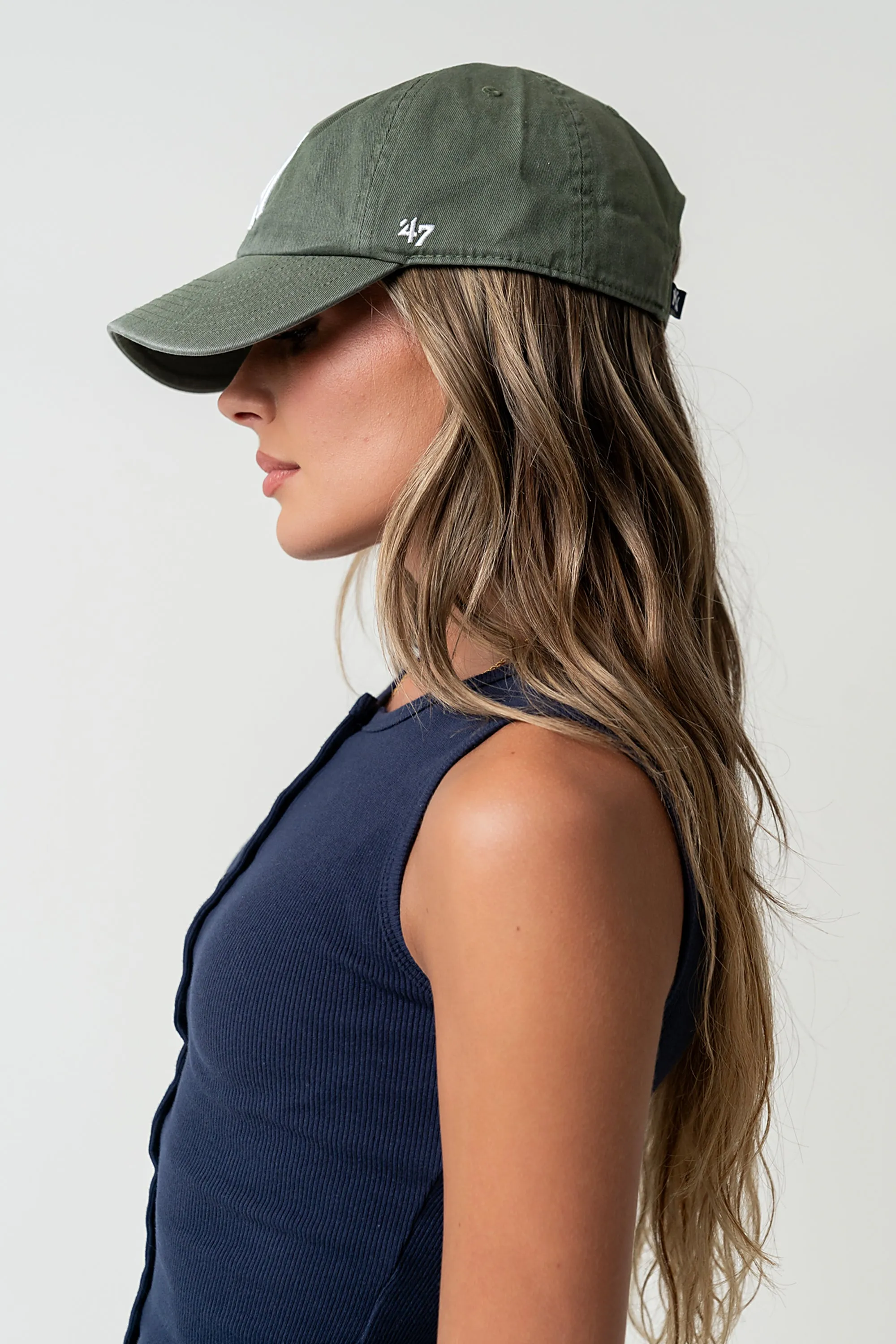 New York Yankees Baseball Cap in Moss sold by bohme product image thumbnail 2