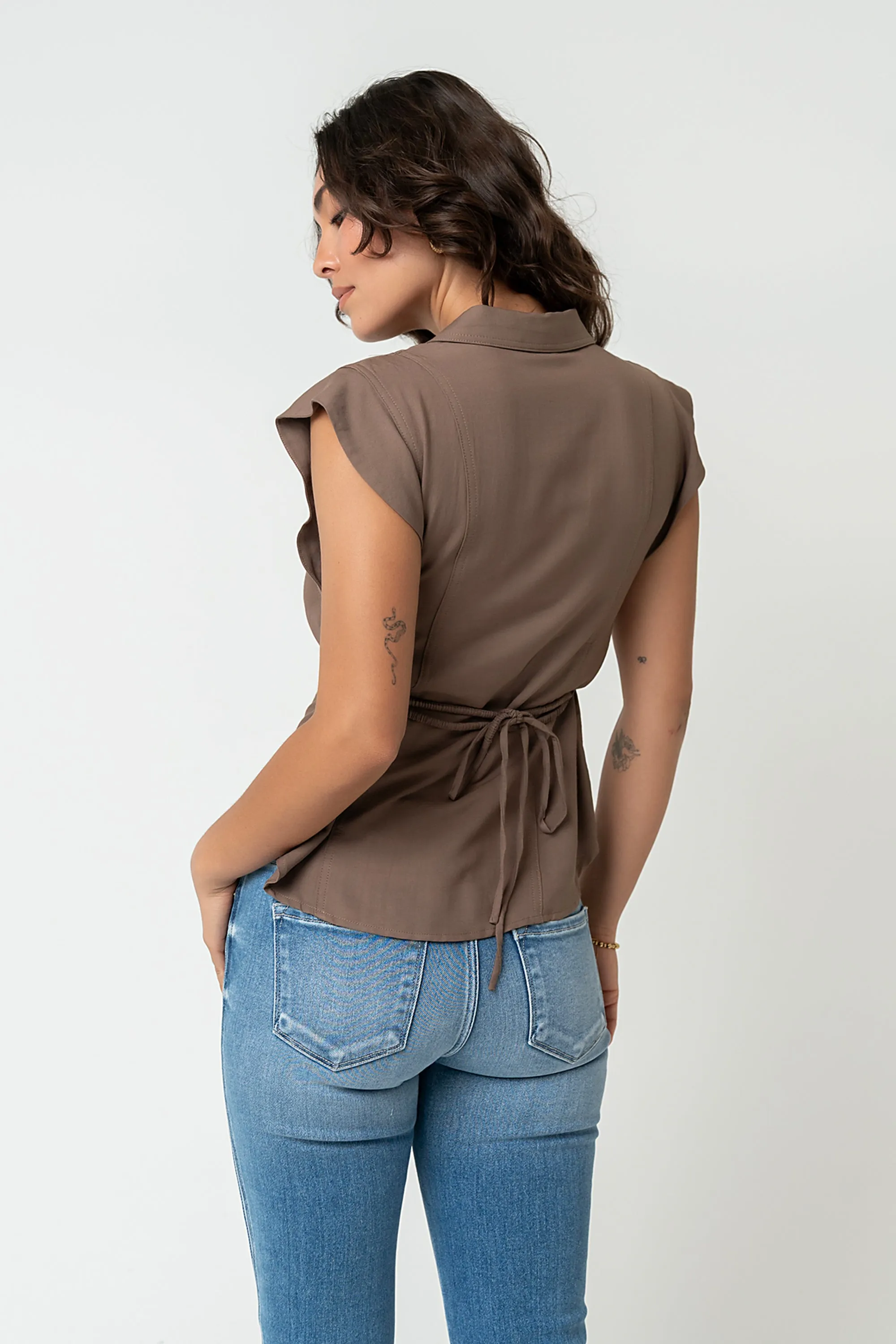 Pablo Button Up in Brown sold by bohme product image thumbnail 3