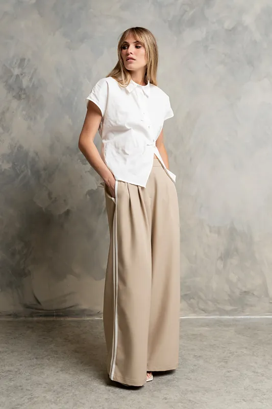 Louisa Pleated Wide Leg Pants made by bohme
