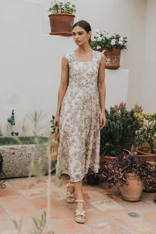 Cassie Embroidered Midi Dress made by bohme