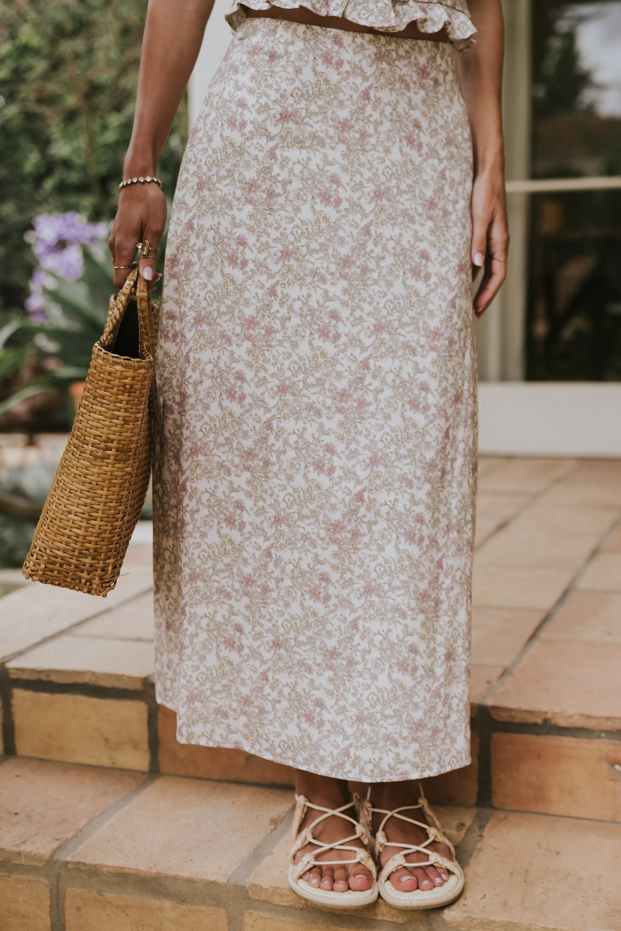Elise Floral Maxi Skirt sold by bohme product image thumbnail 5