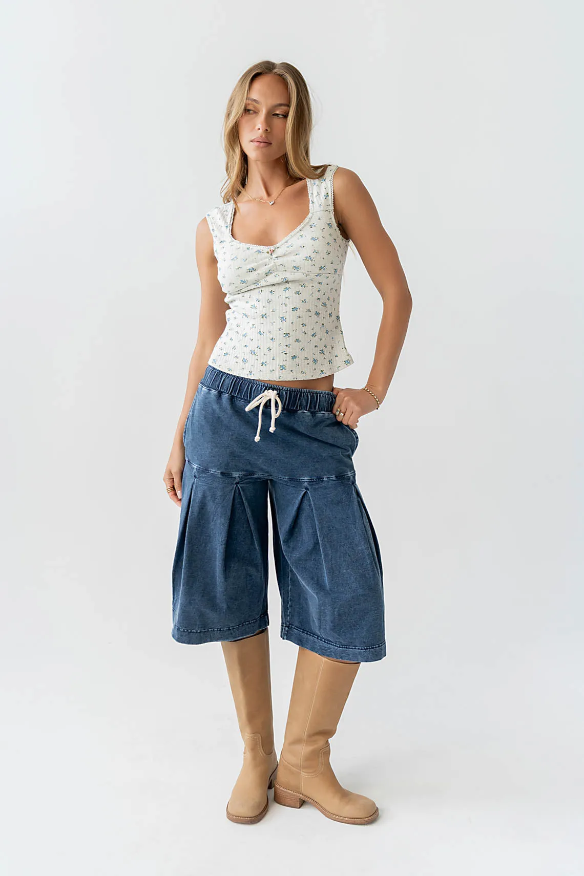 Winston Floral Tank in Heather Grey sold by bohme product image thumbnail 4