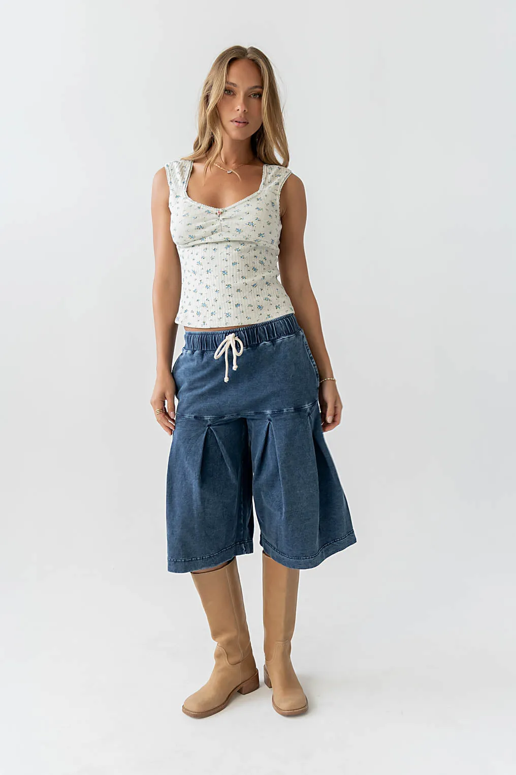 Winston Floral Tank in Heather Grey sold by bohme product image thumbnail 5