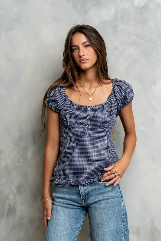 Barbara Plaid Blouse - FINAL SALE made by bohme