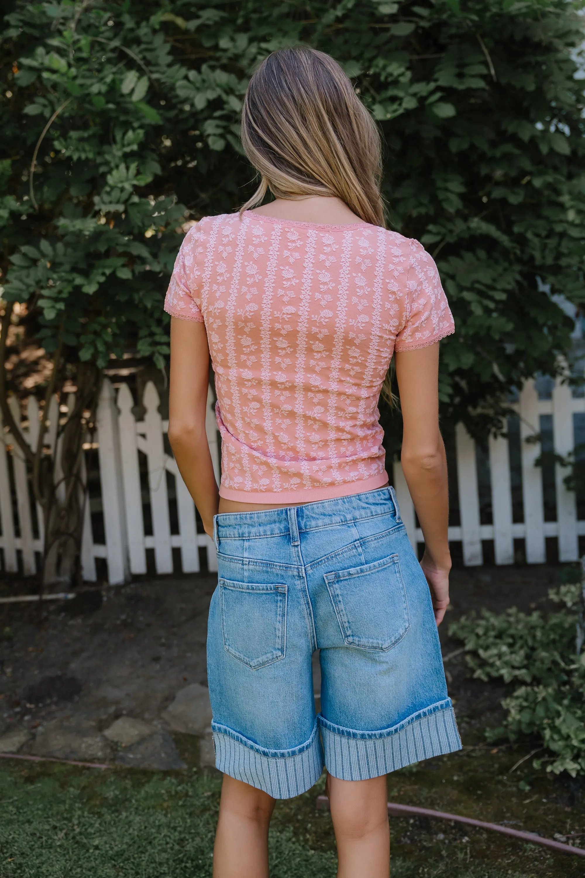 Juliet Floral Seamless Top in Rose - FINAL SALE sold by bohme product image thumbnail 3