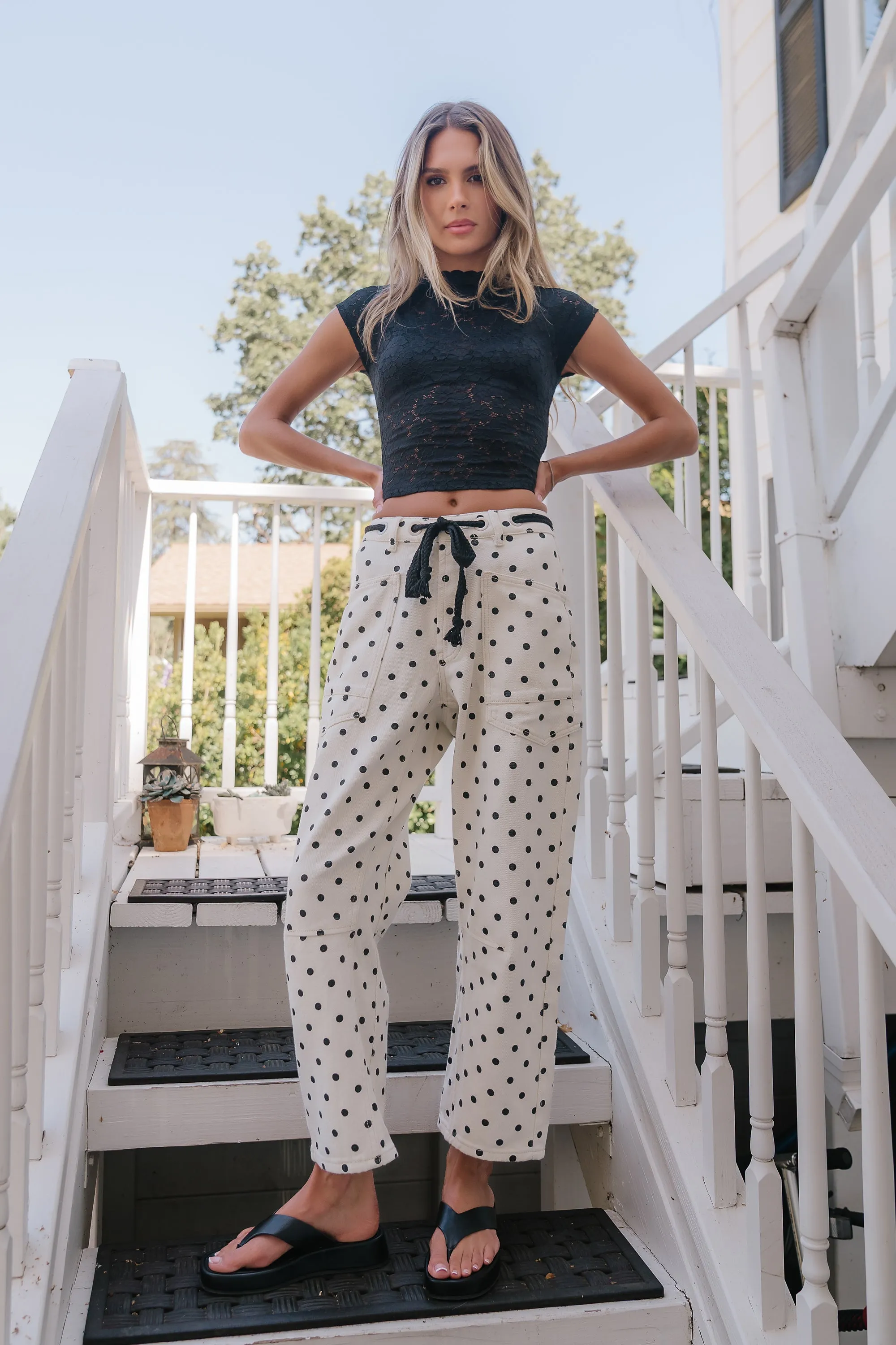 Tayvee Lace Top in Black sold by bohme product image thumbnail 3
