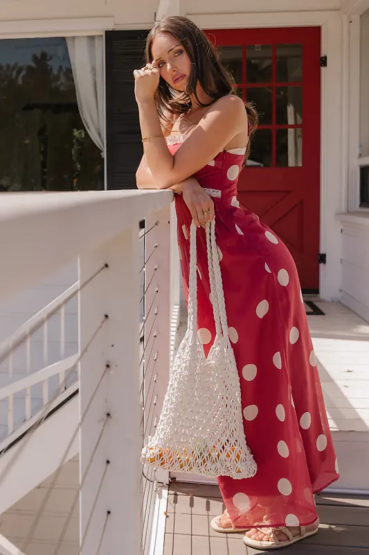 Taya Polka Dot Midi Dress made by bohme