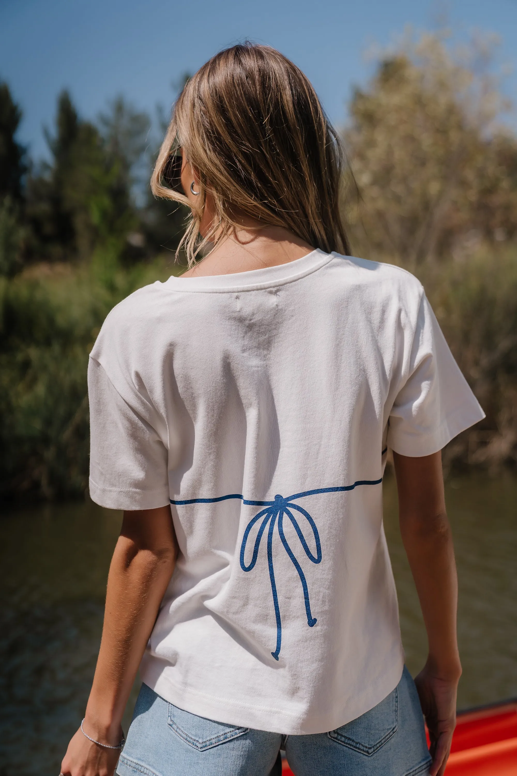 Juno Graphic Tee in Blue sold by bohme product image thumbnail 3