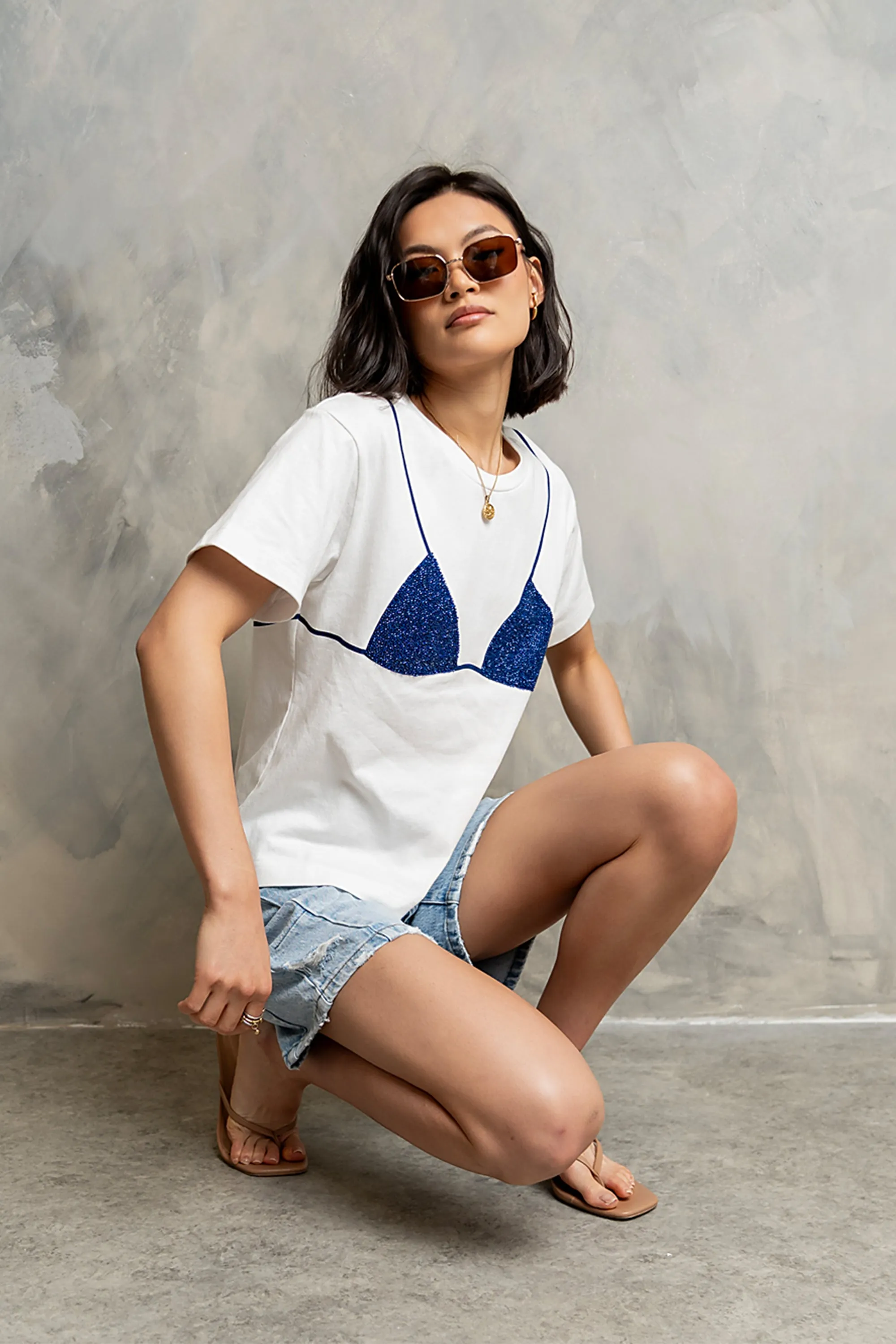 Juno Graphic Tee in Blue sold by bohme product image thumbnail 5