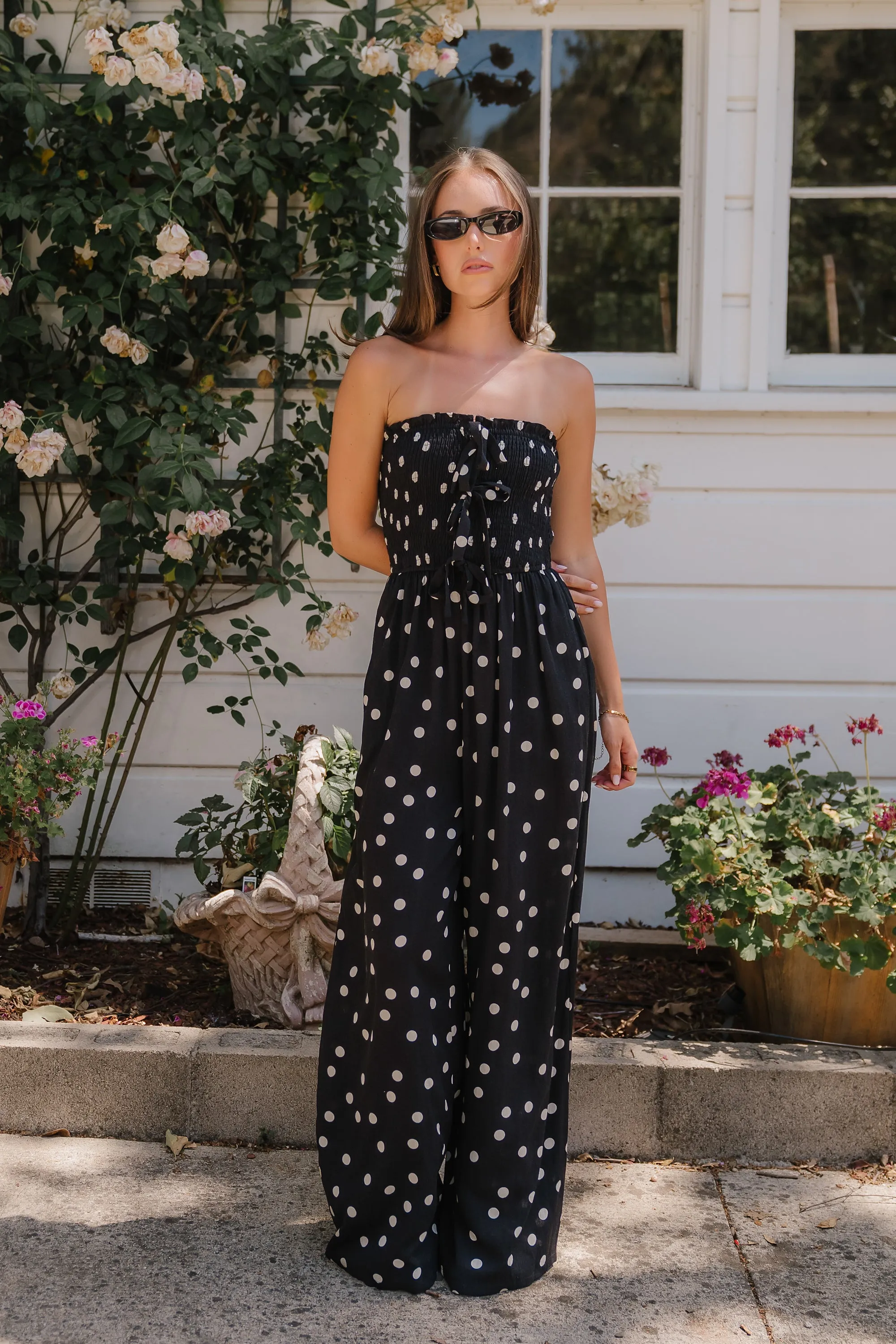 Alessia Polka Dot Jumpsuit sold by bohme