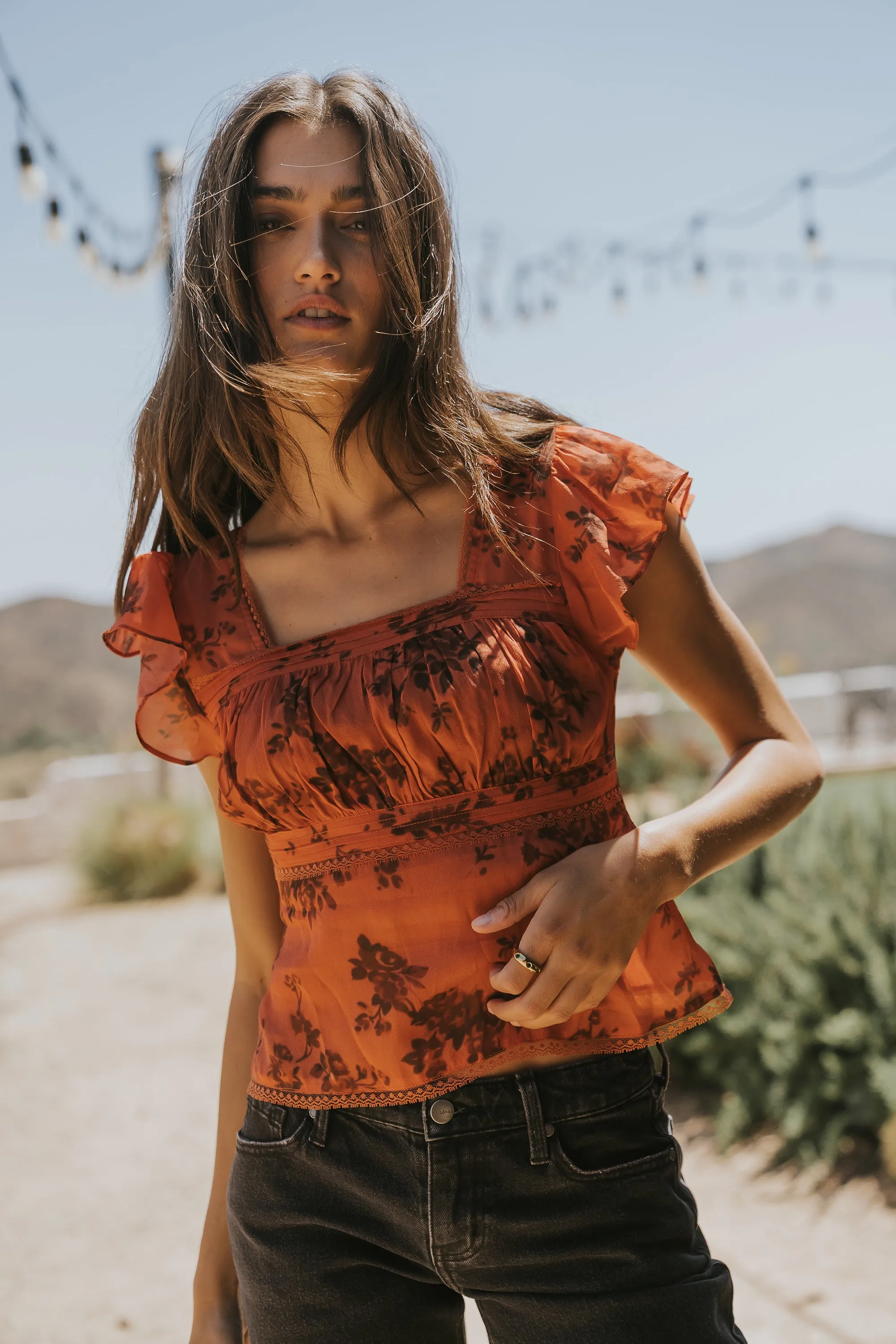 Malia Pleated Top sold by bohme